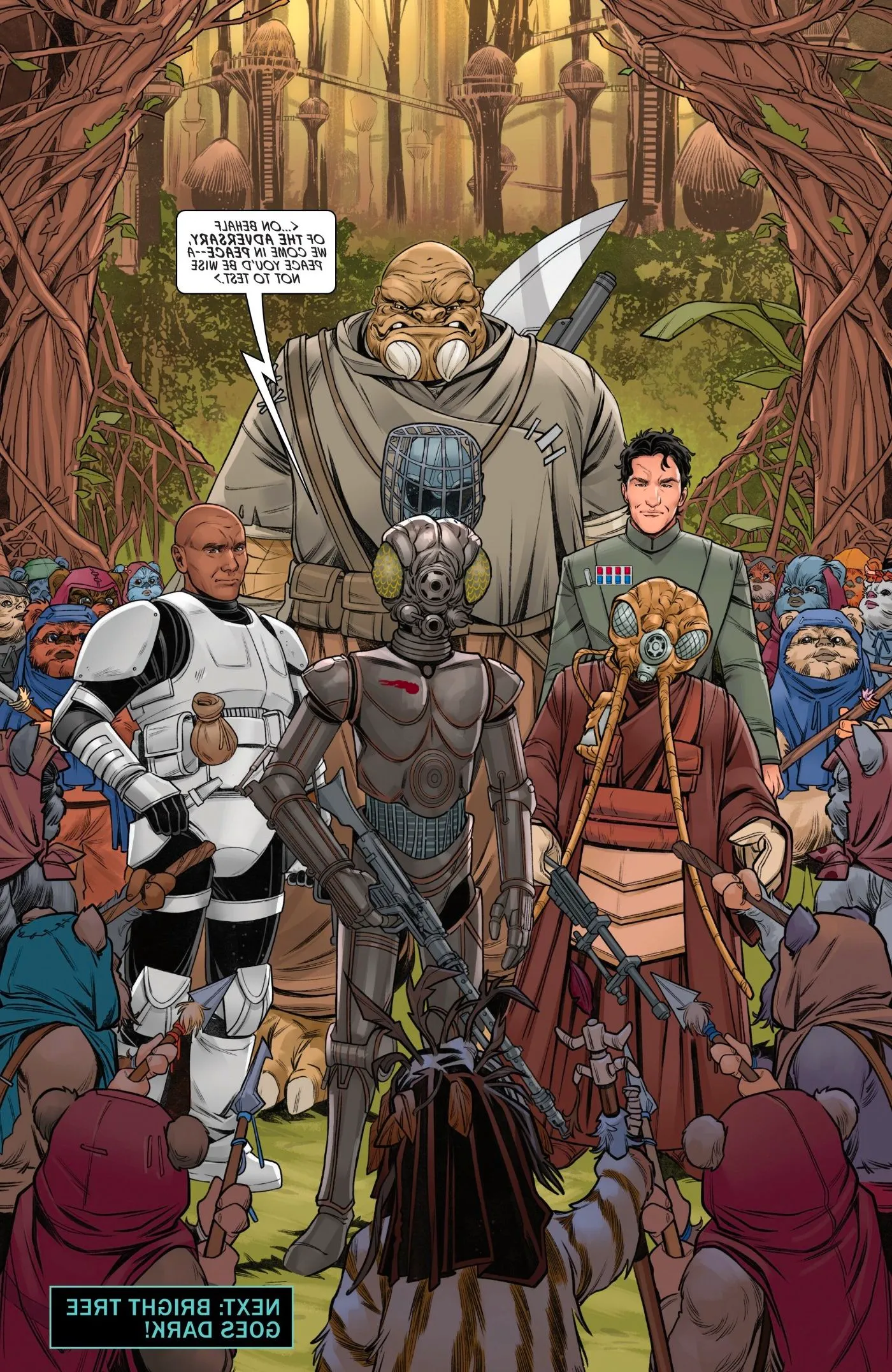 4-LOM Greets Ewok Tribe in Ewoks #1 Image