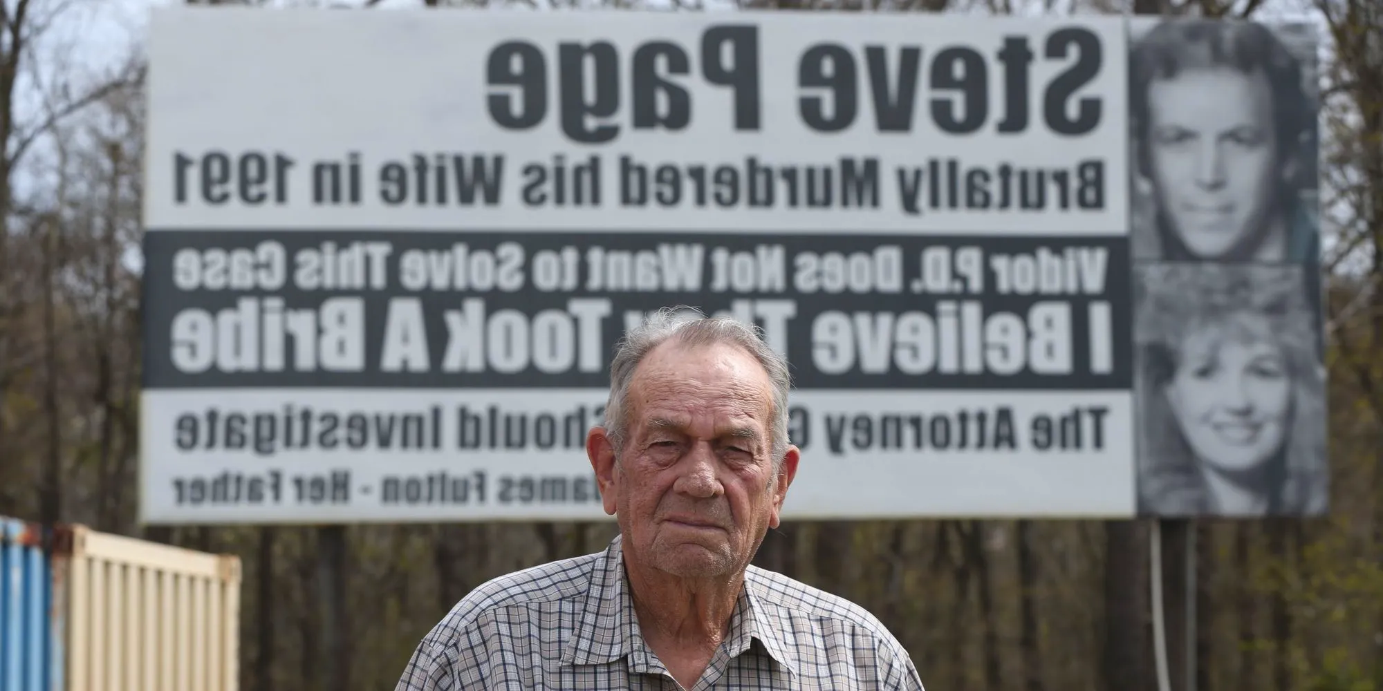 A billboard about Kathy Page's murder in Vidor, Texas Image