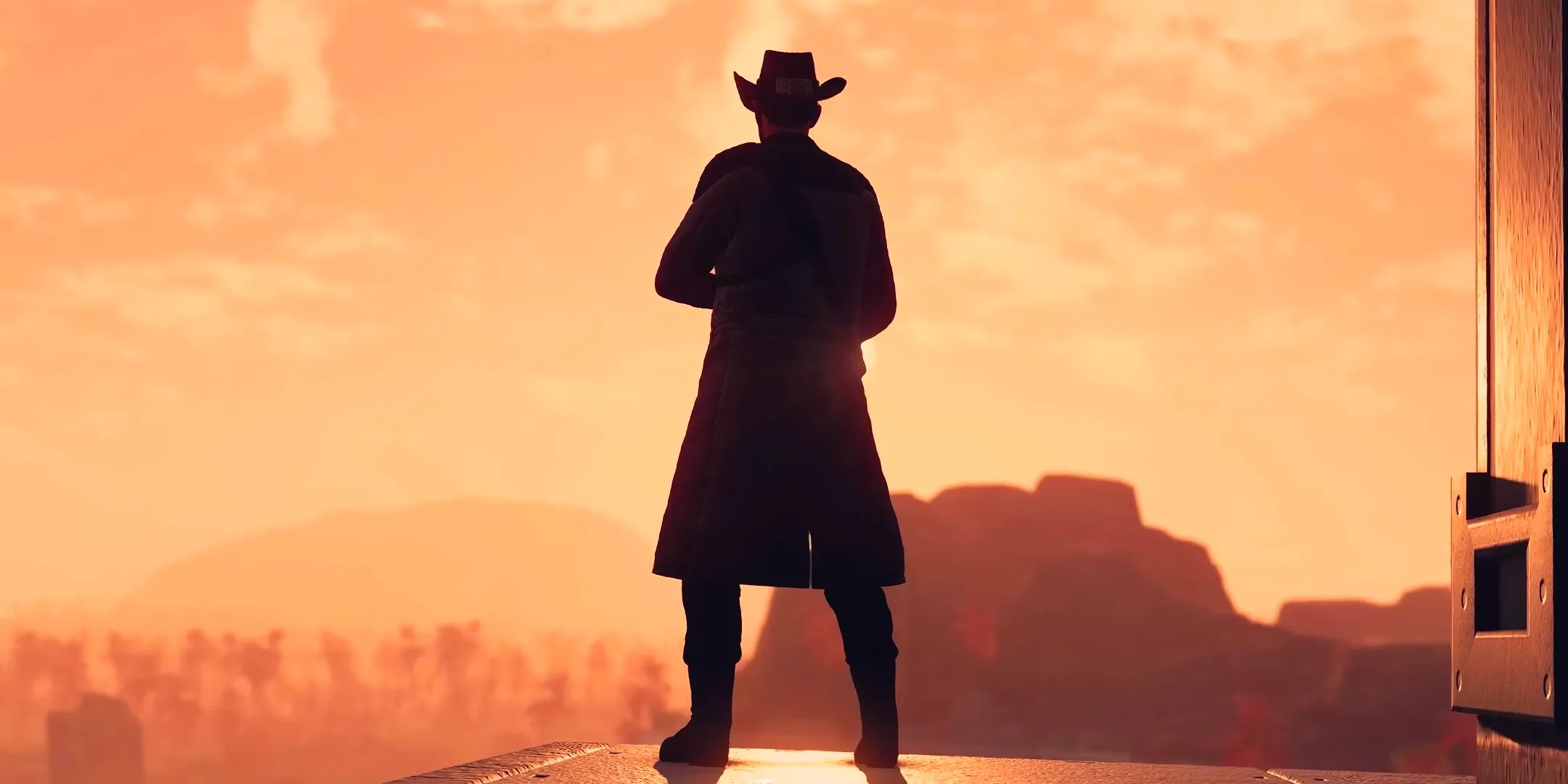 A character silhouetted against the horizon in an official Creations add-on for Starfield. Image