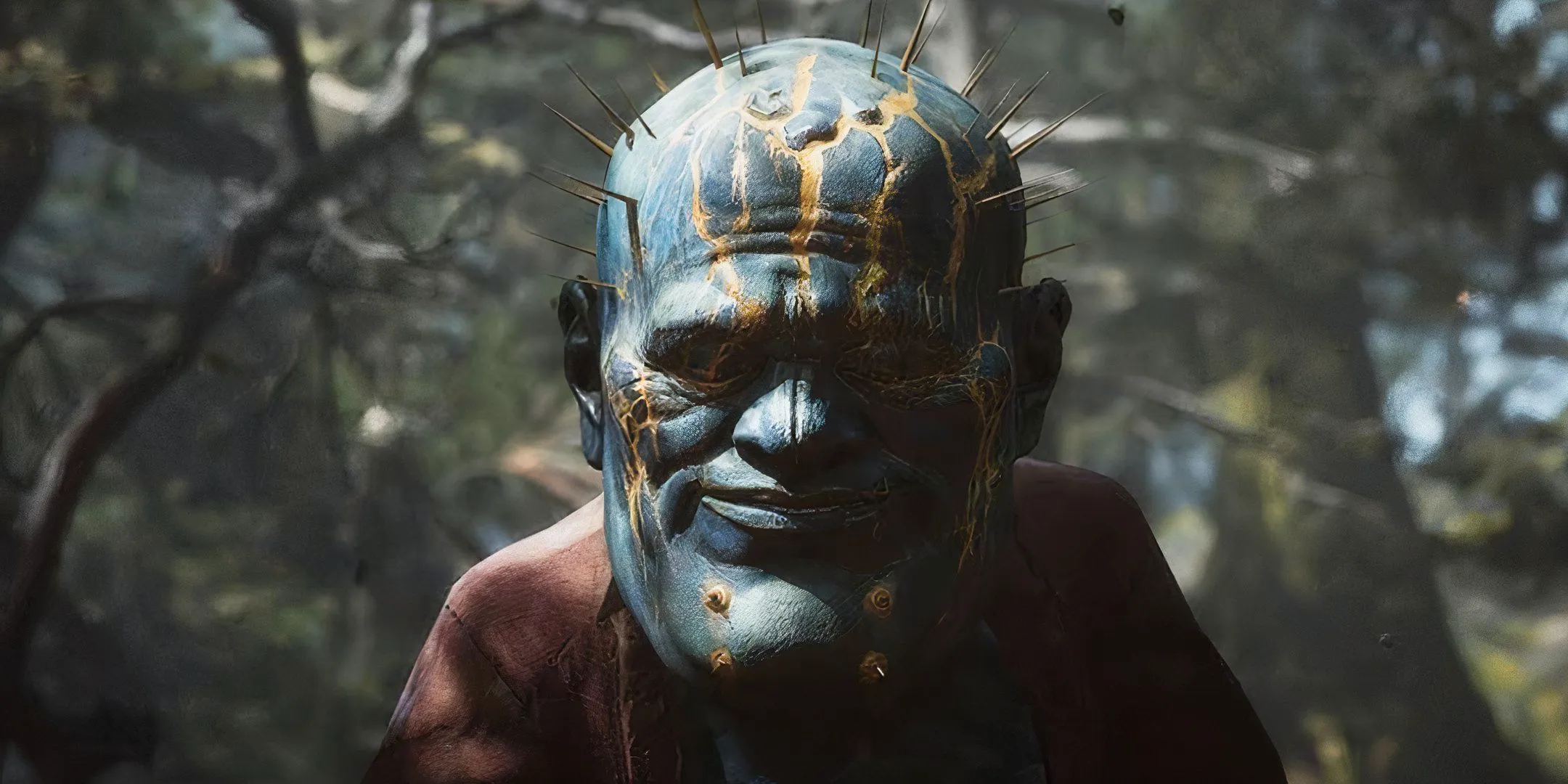 A close-up of the Wandering Wight's head in Black Myth: Wukong. Image