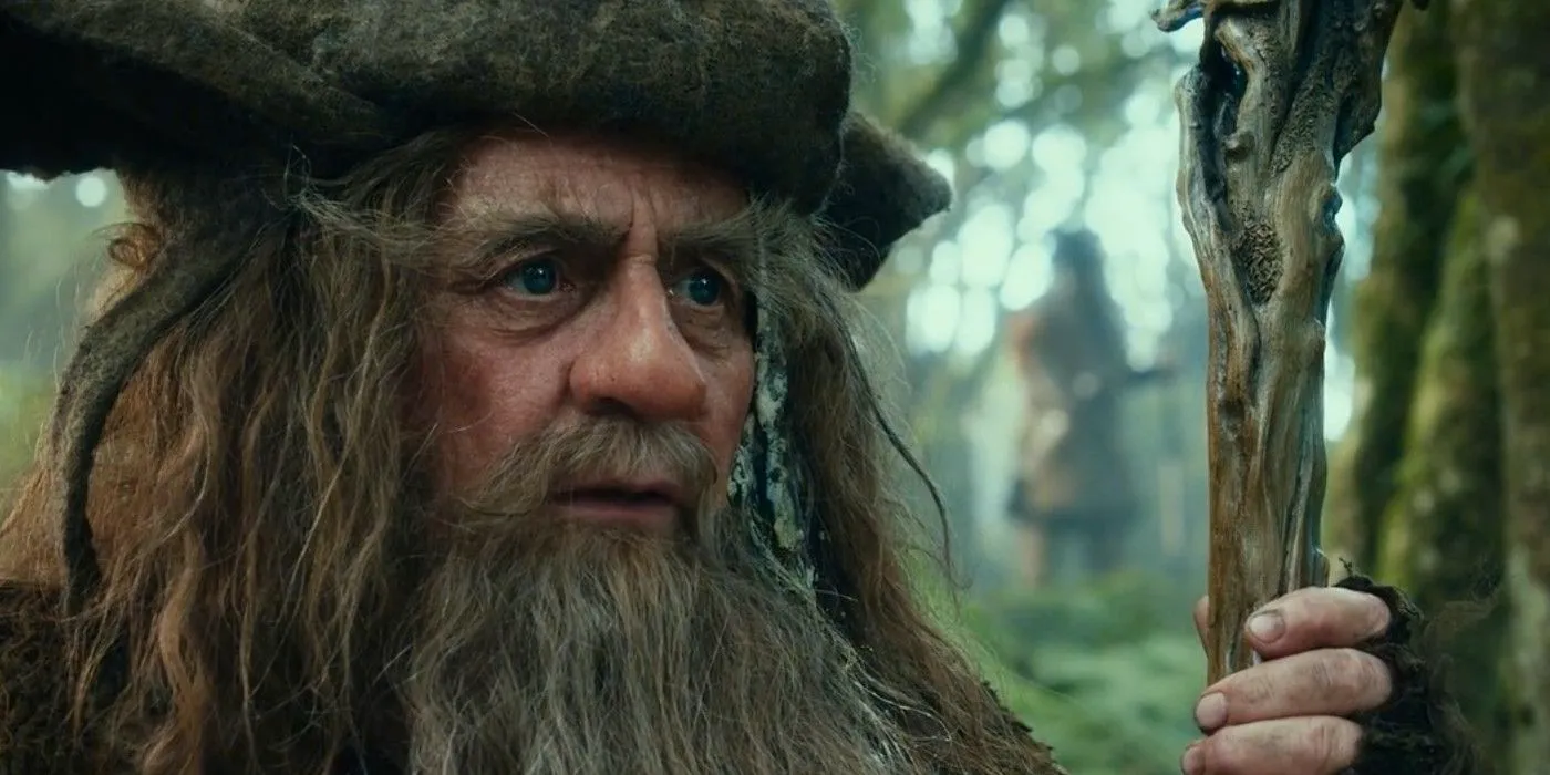 A closeup of Radagast standing outside In The Hobbit Image