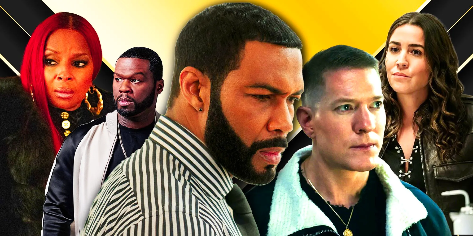 A collage of Audrey Esparza as Liliana, Joseph Sikora as Tommy Egan, Omari Hardwick as James  Image