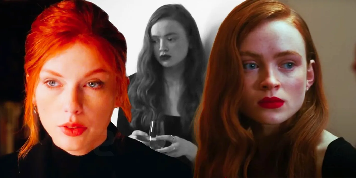 A composite image features both Sadie Sink and Taylor Swift in All Too Well Image