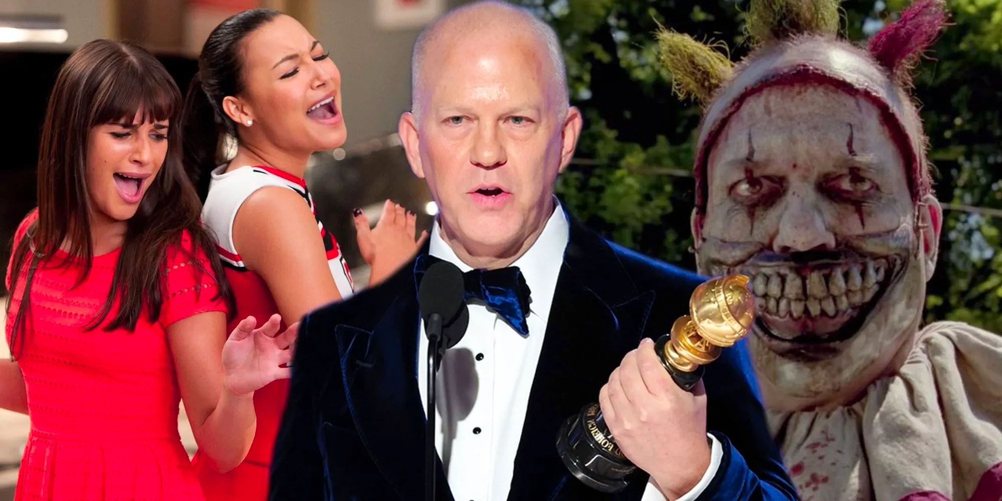 A composite image of Ryan Murphy and his shows  Image