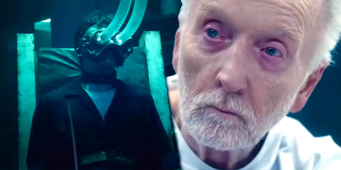 A composite image of <a href=https://screenrant.com/saw-11-confirmation-release-date-updates/>Tobin Bell</a> as John Kramer with Eye Trap in Saw X Image