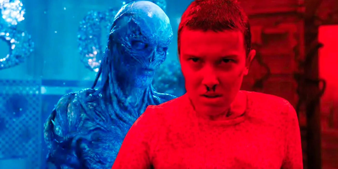 A composite image of Vecna and Eleven from Stranger Things Season 4 Episode 9 Image