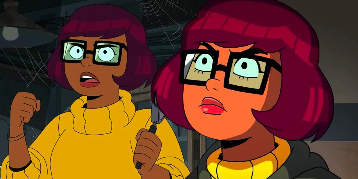 A composite image of Velma looking determined in Velma Image