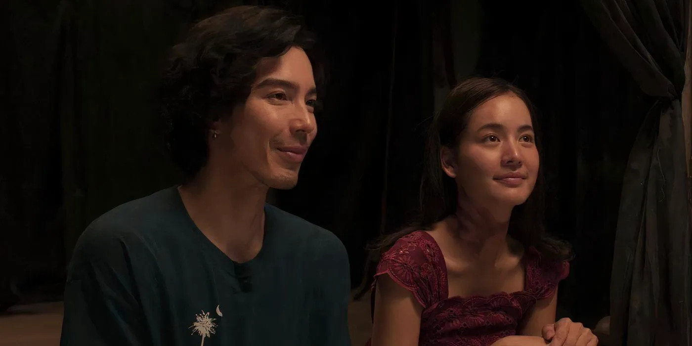 A couple smiling in the 2024 Thai horror movie My Boo Image