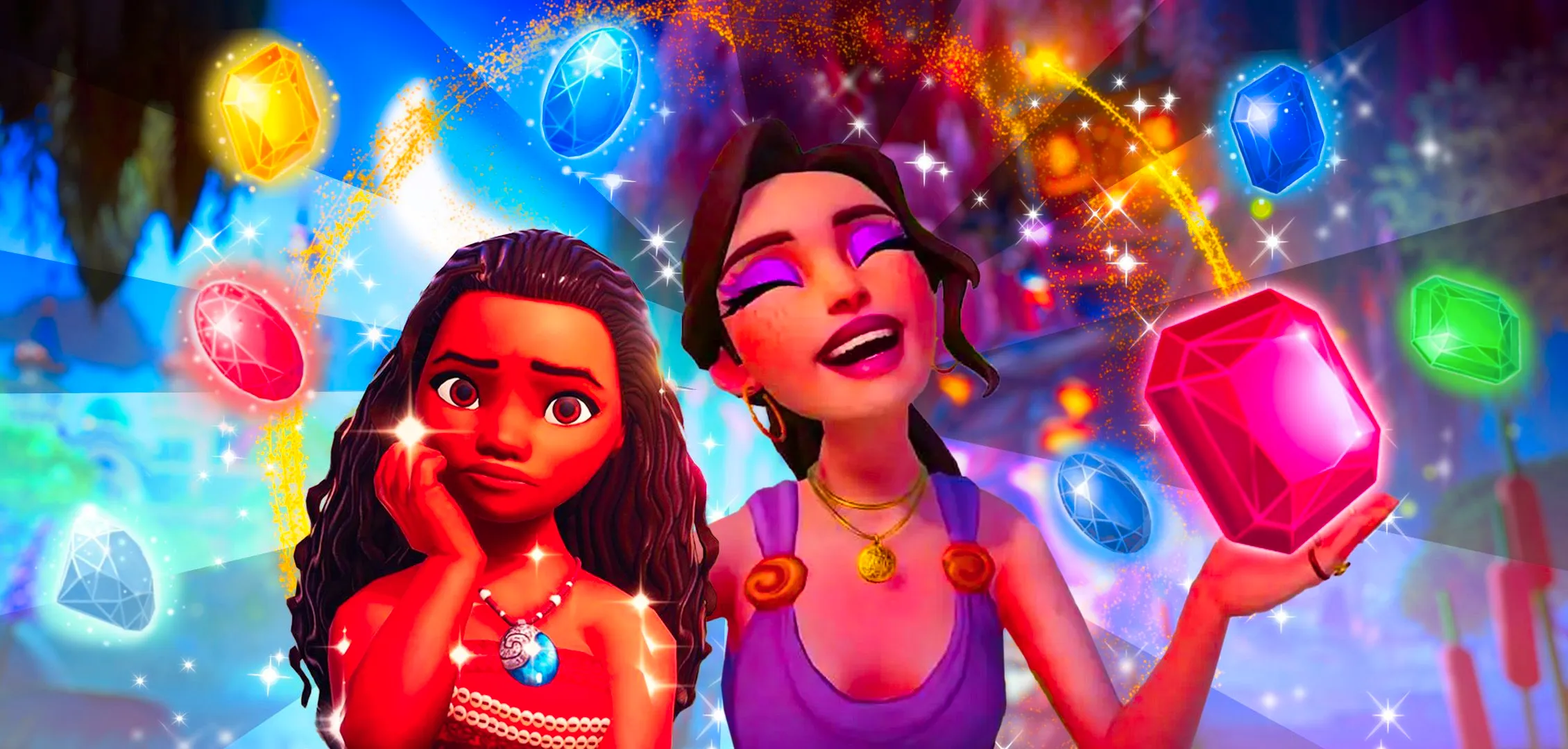 A custom character with Moana and gems In Disney Dreamlight Valley Image