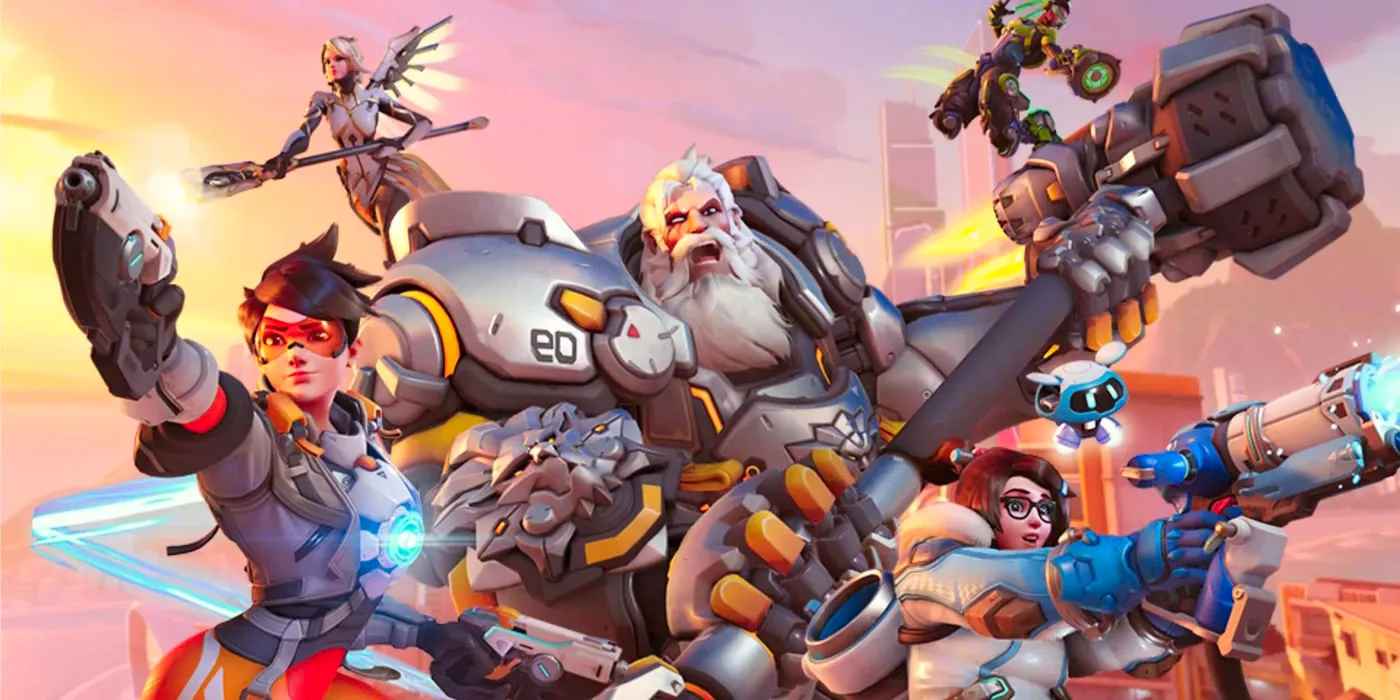 A group of Overwatch 2 characters posing in a piece of promotional art. Image