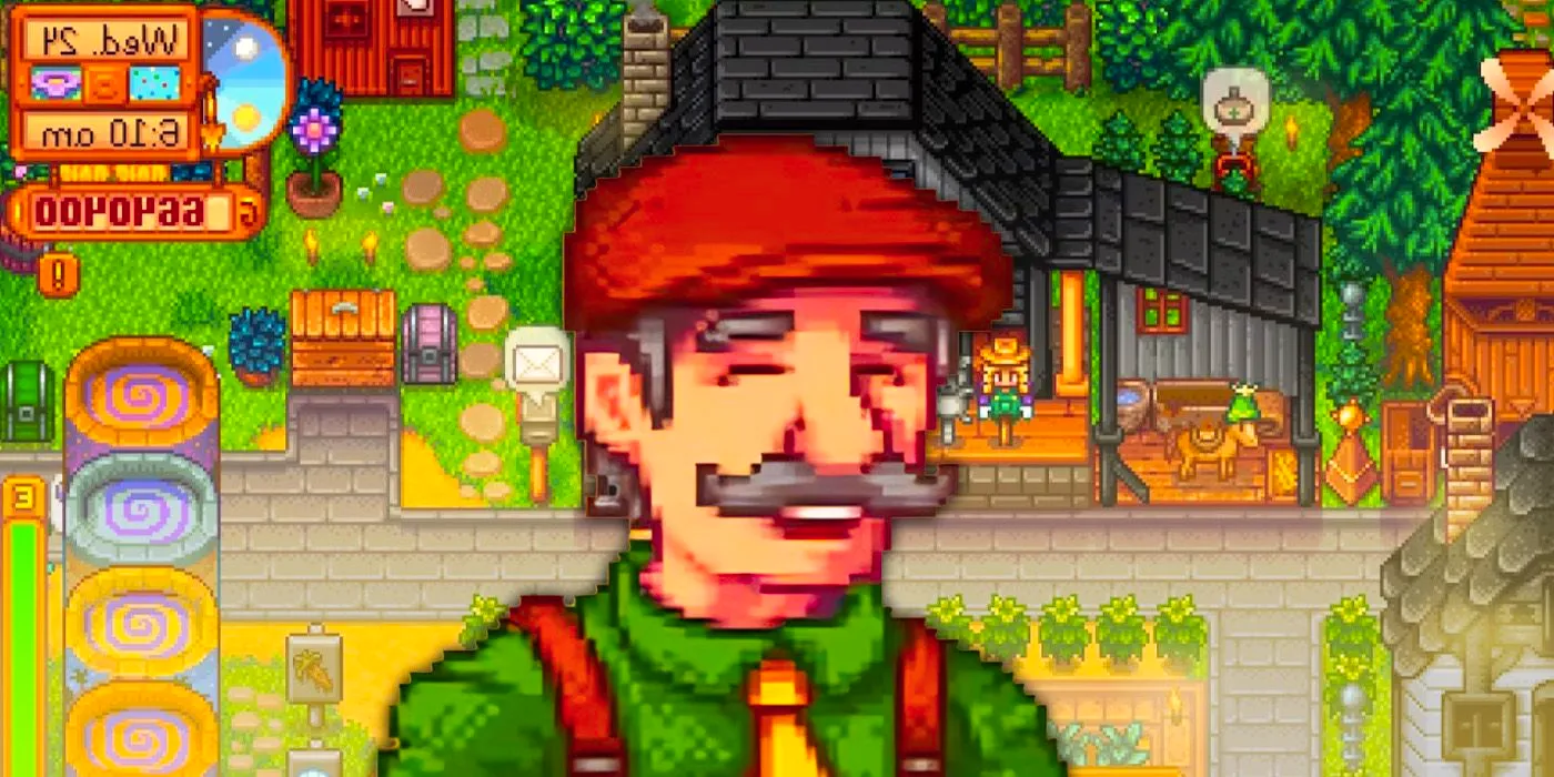 A happy villager with a stardew valley base Image