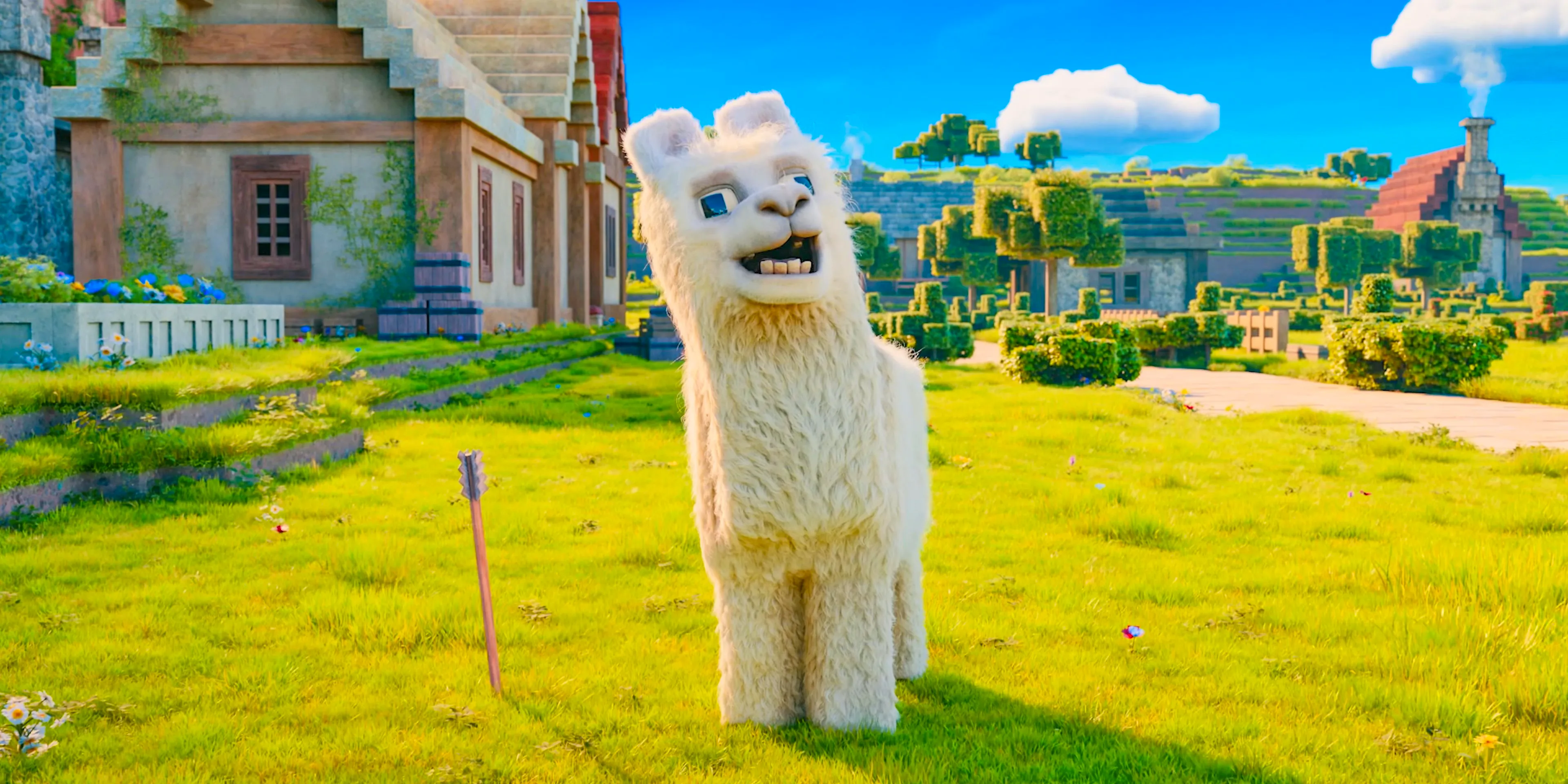 A llama in A Minecraft Movie Image