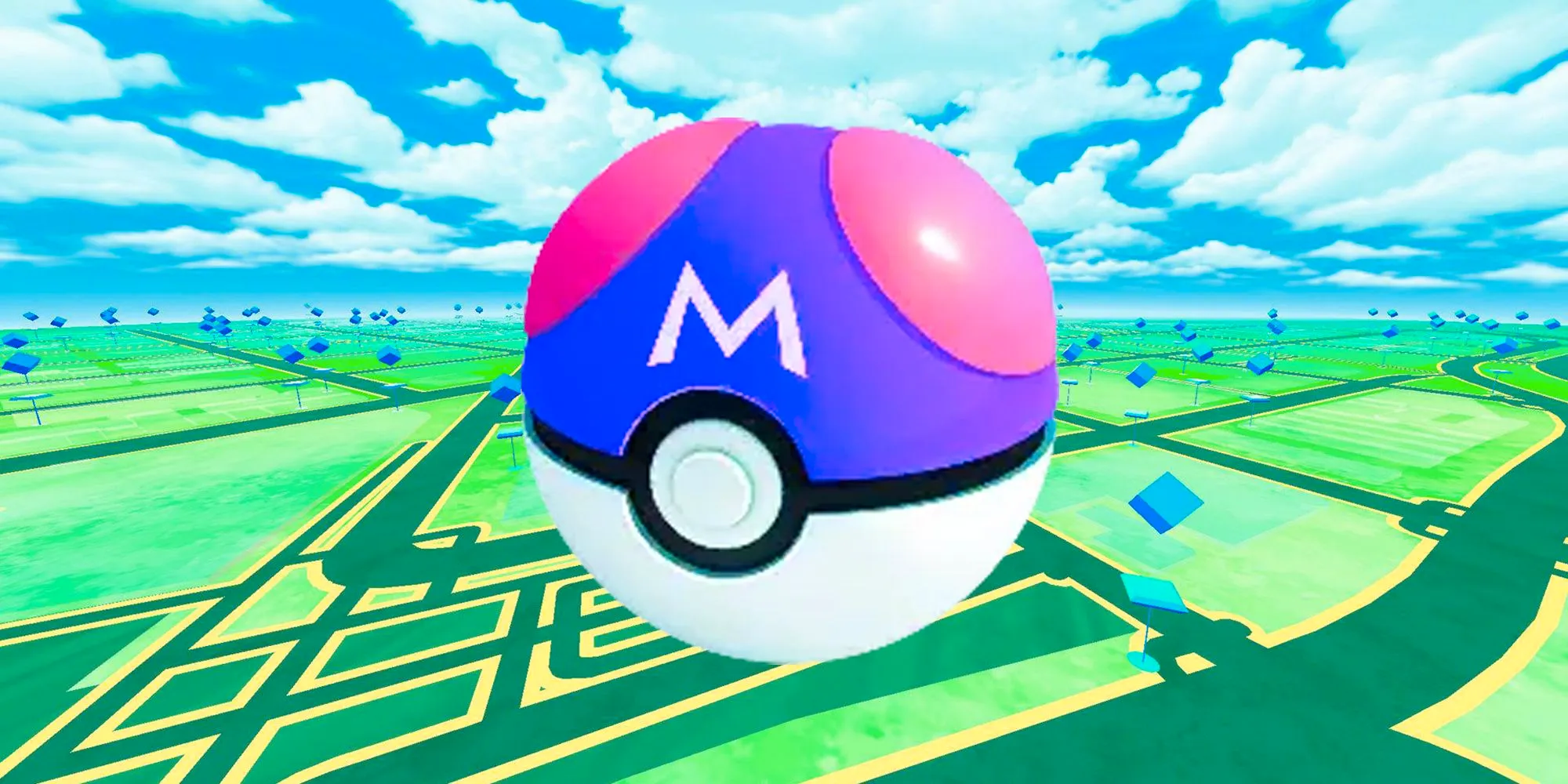 A Master Ball on the Pokemon GO map Image