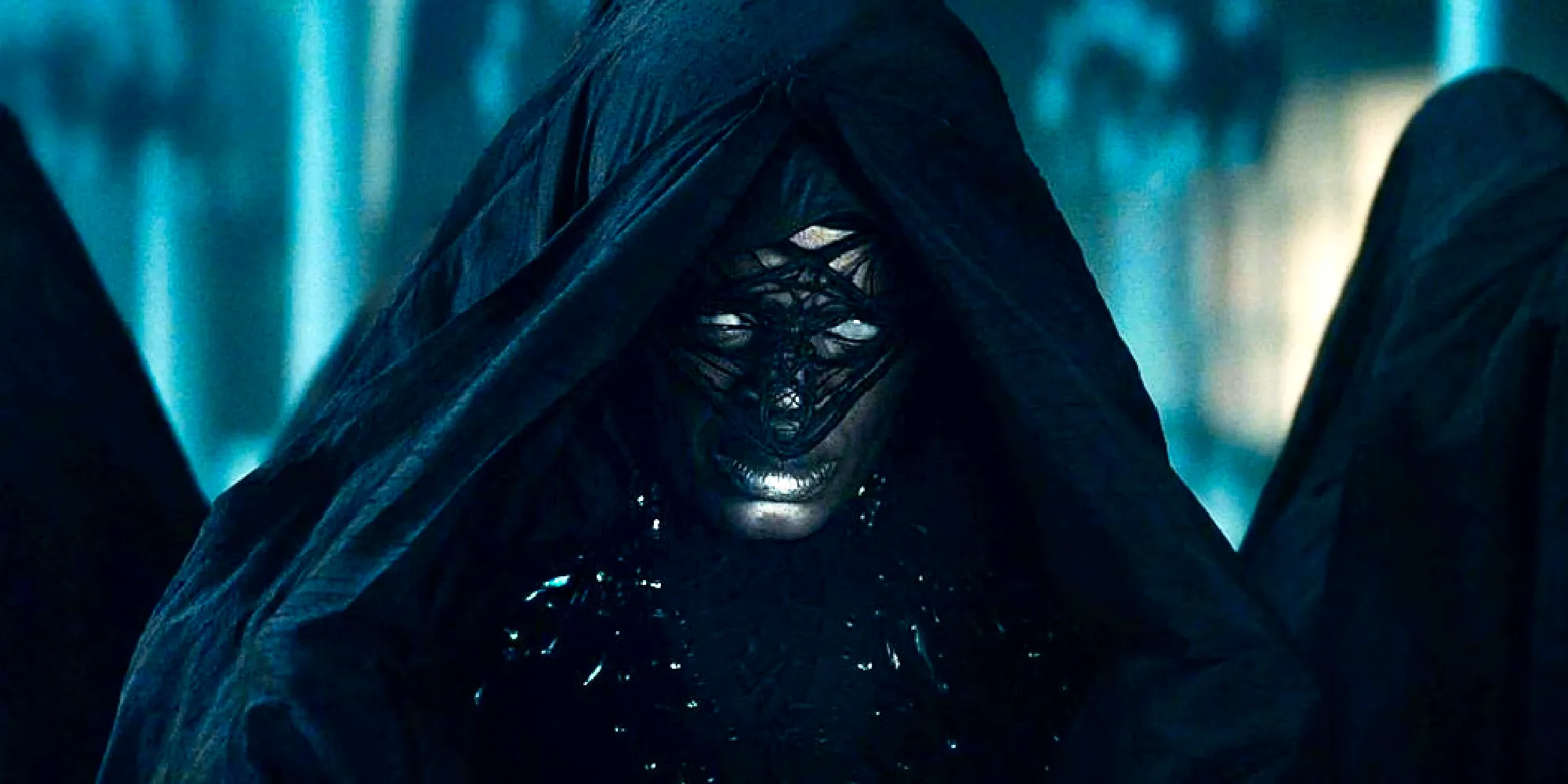 A member of the Salem Seven shows her masked face in Agatha All Along Image