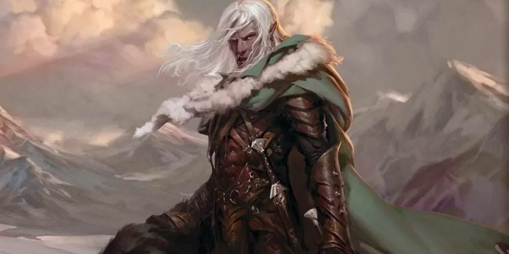 A ranger of the north sits before the mountains in Dungeons and Dragons Image