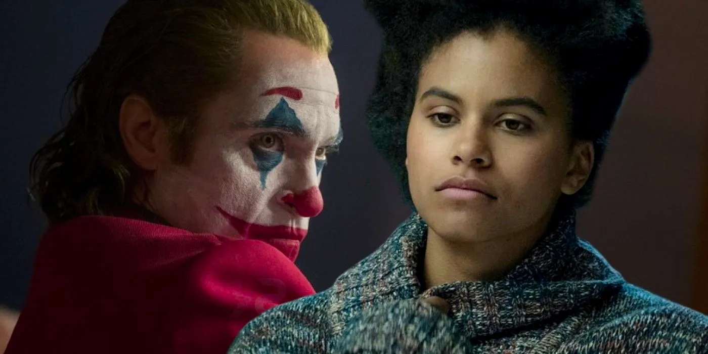 A split image of Sophie and Arthur Fleck from Joker (2019) Image