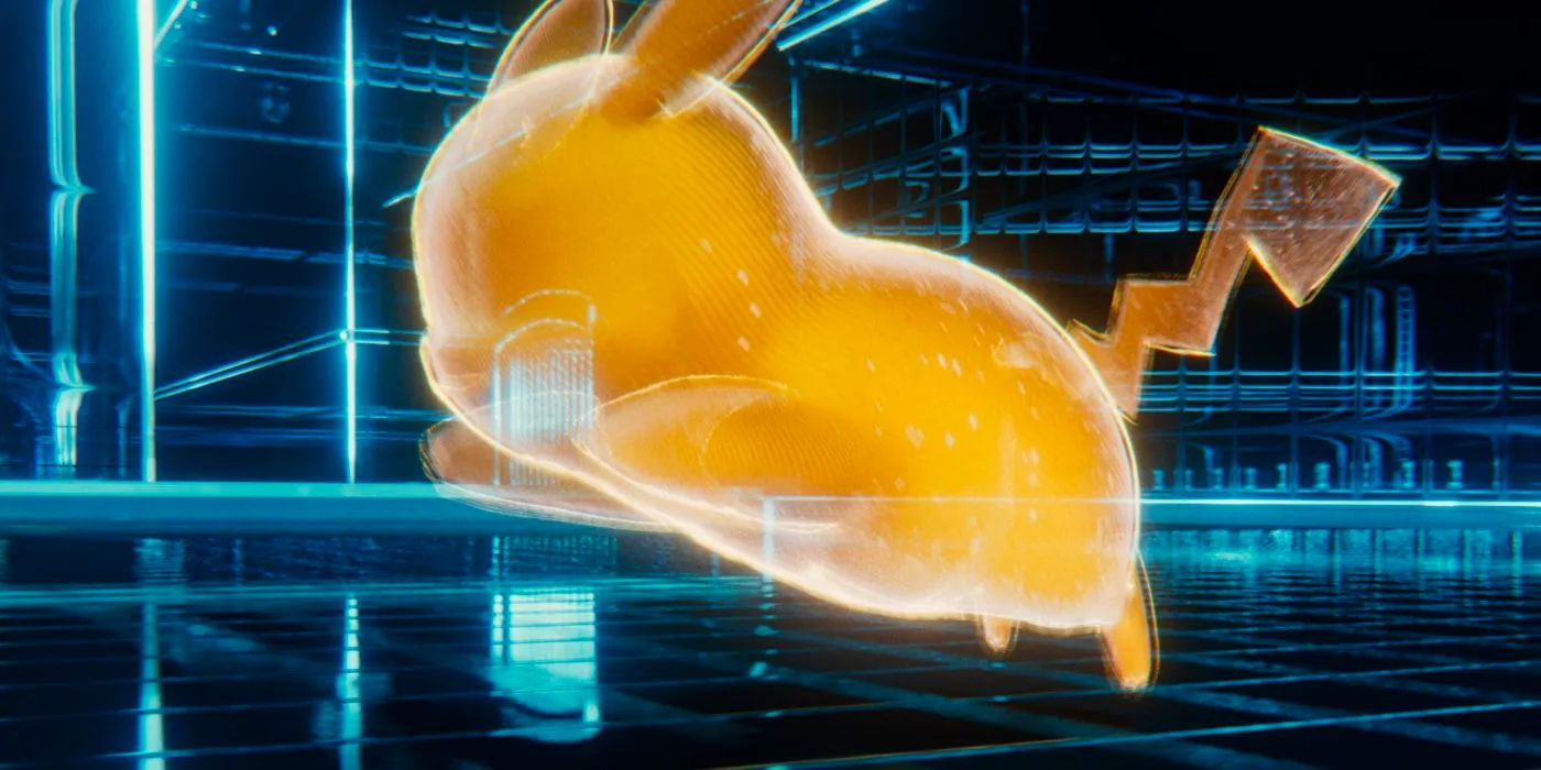 A virtual version of Pikachu running in a digital space Image