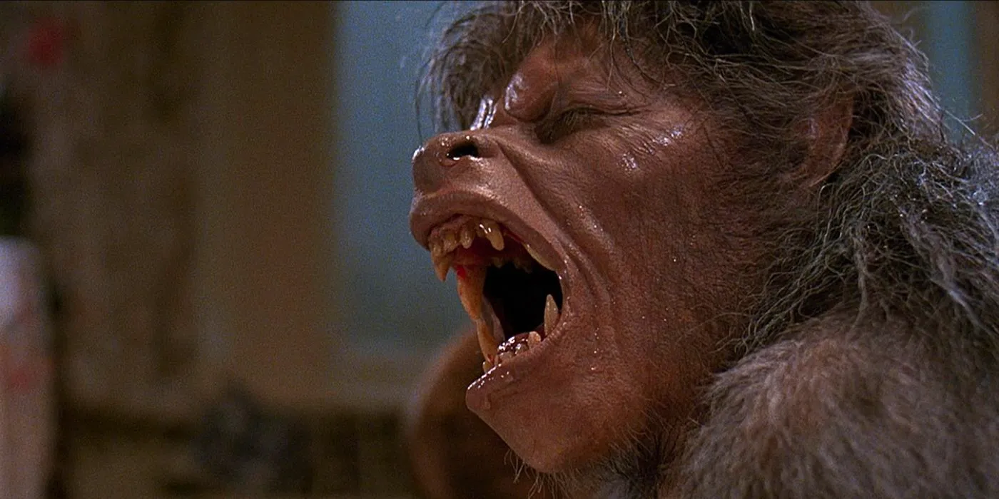 A werewolf roaring in An American Werewolf in London. Image