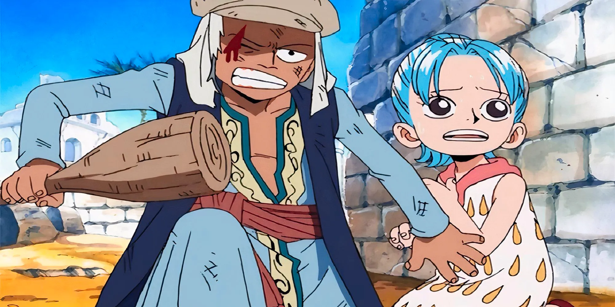 a young koza protecting vivi in one piece Image