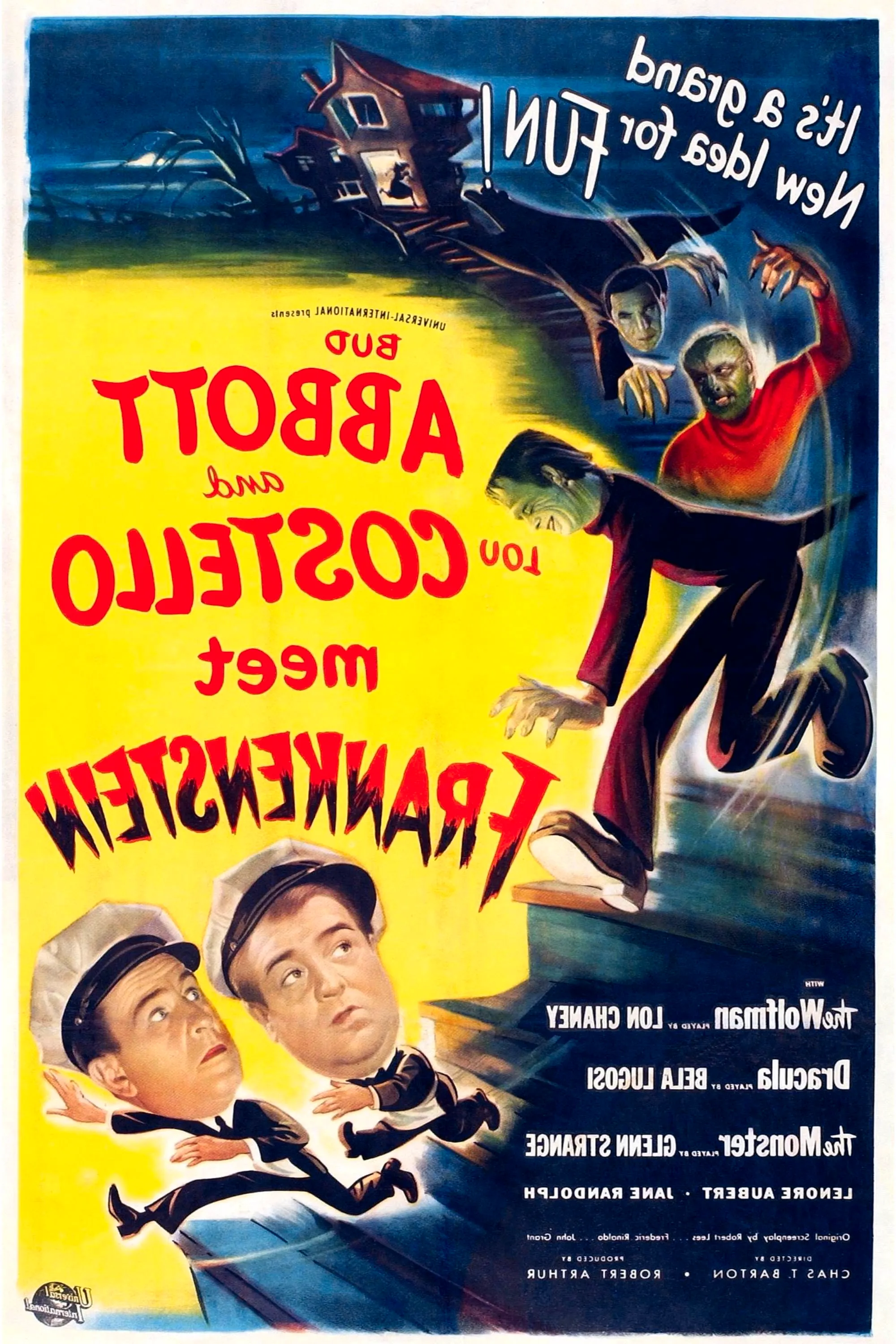 Abbott and Costello Meet Frankenstein (1948) - Poster - Lon Chaney & Bela Lucosi & Glenn Strange Image