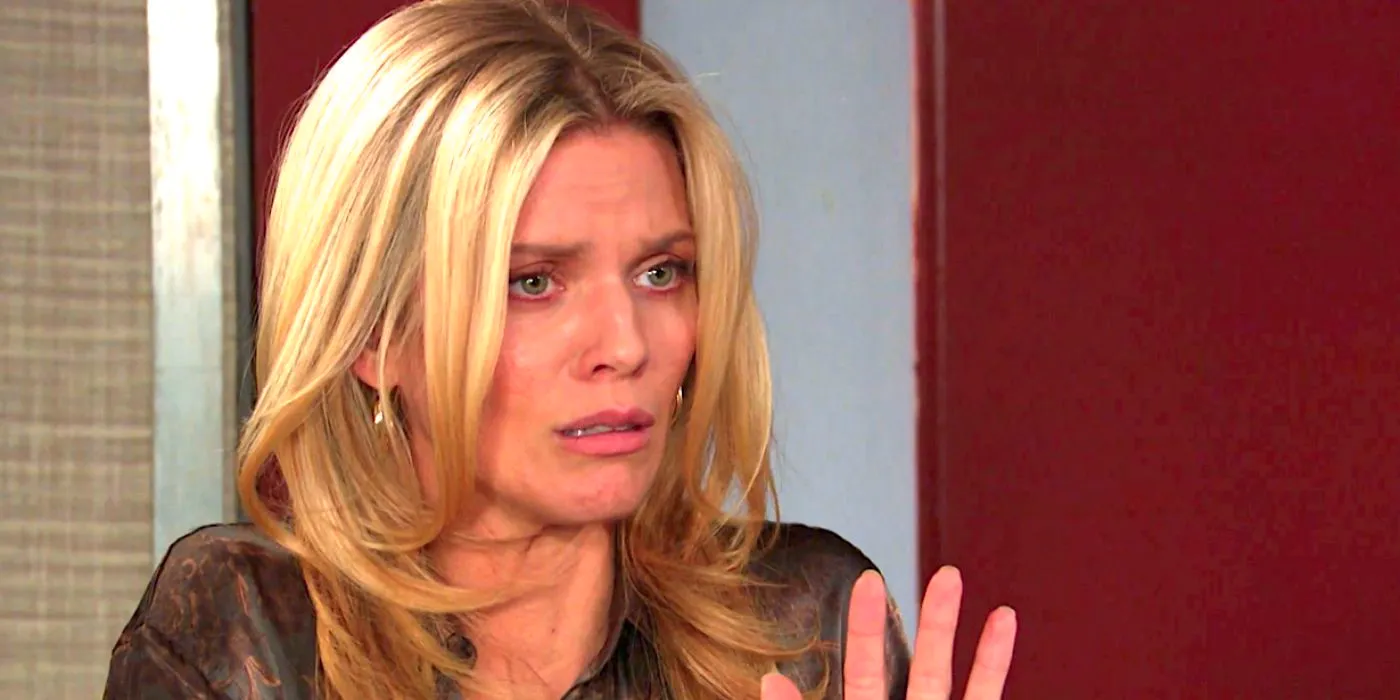 Abigail DiMera (AnnaLynne McCord) looking frightened on Days of Our Lives Image