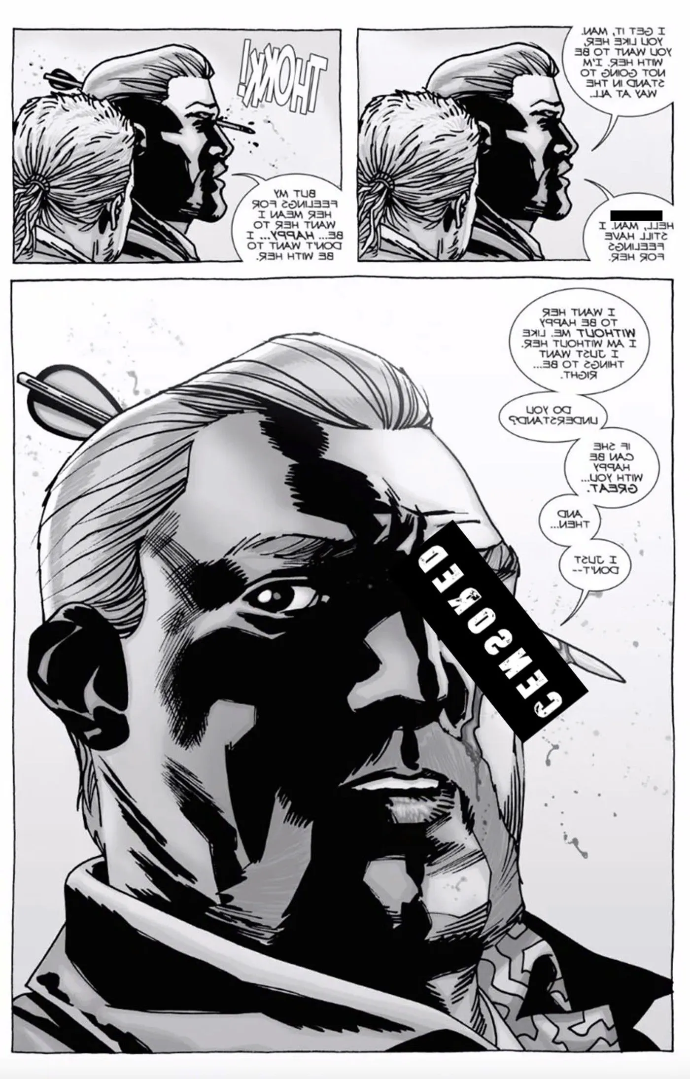 abraham's death in walking dead comics Image