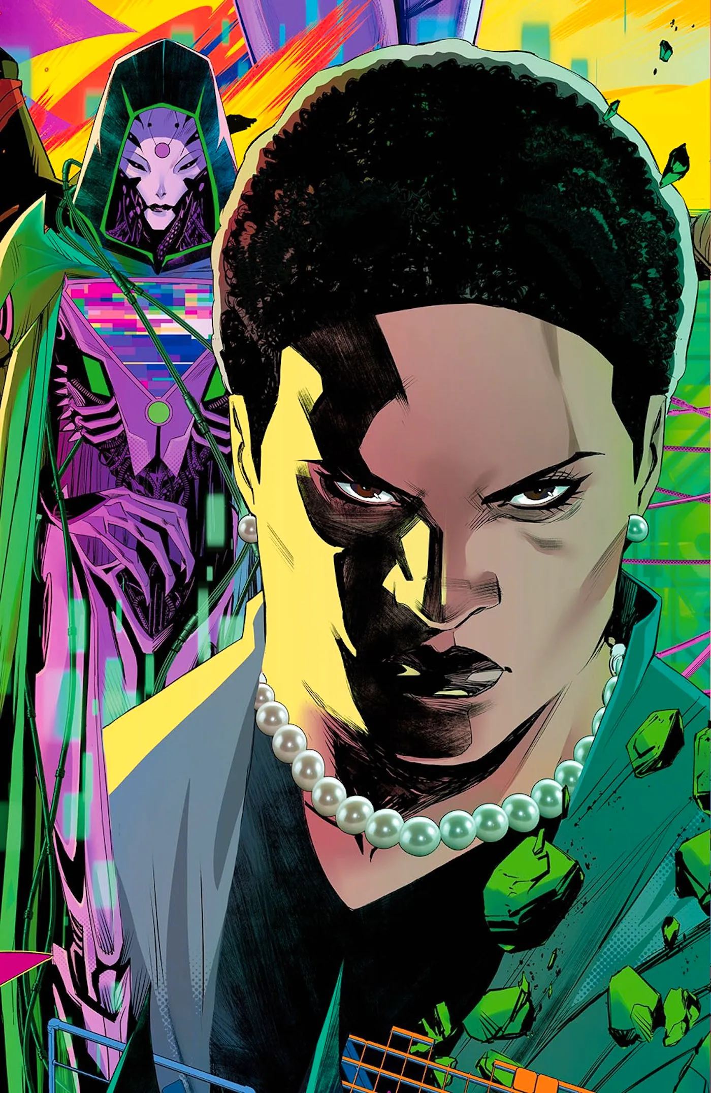 Absolute Power 2 Timms Variant Cover: Amanda Waller and Brainiac Queen Image