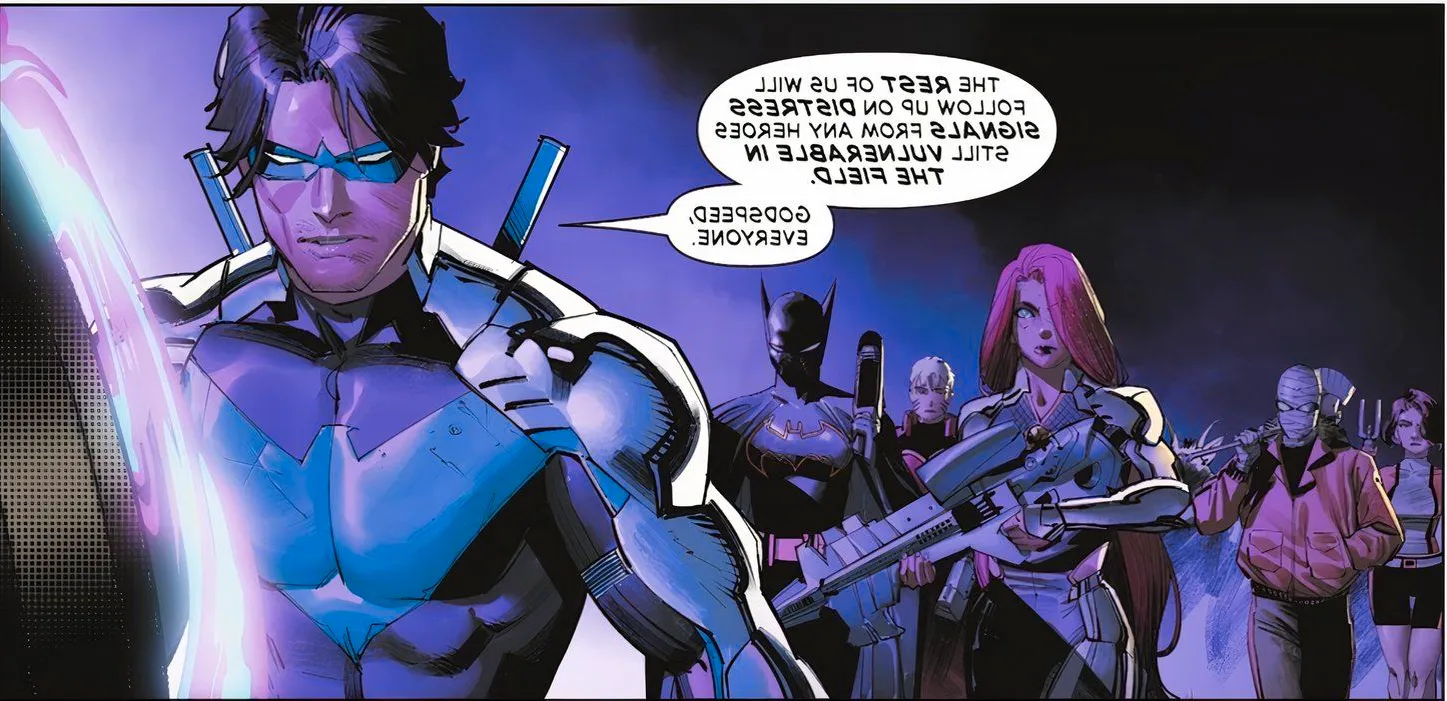 Absolute Power #3 Nightwing Black Bat Starfire Image