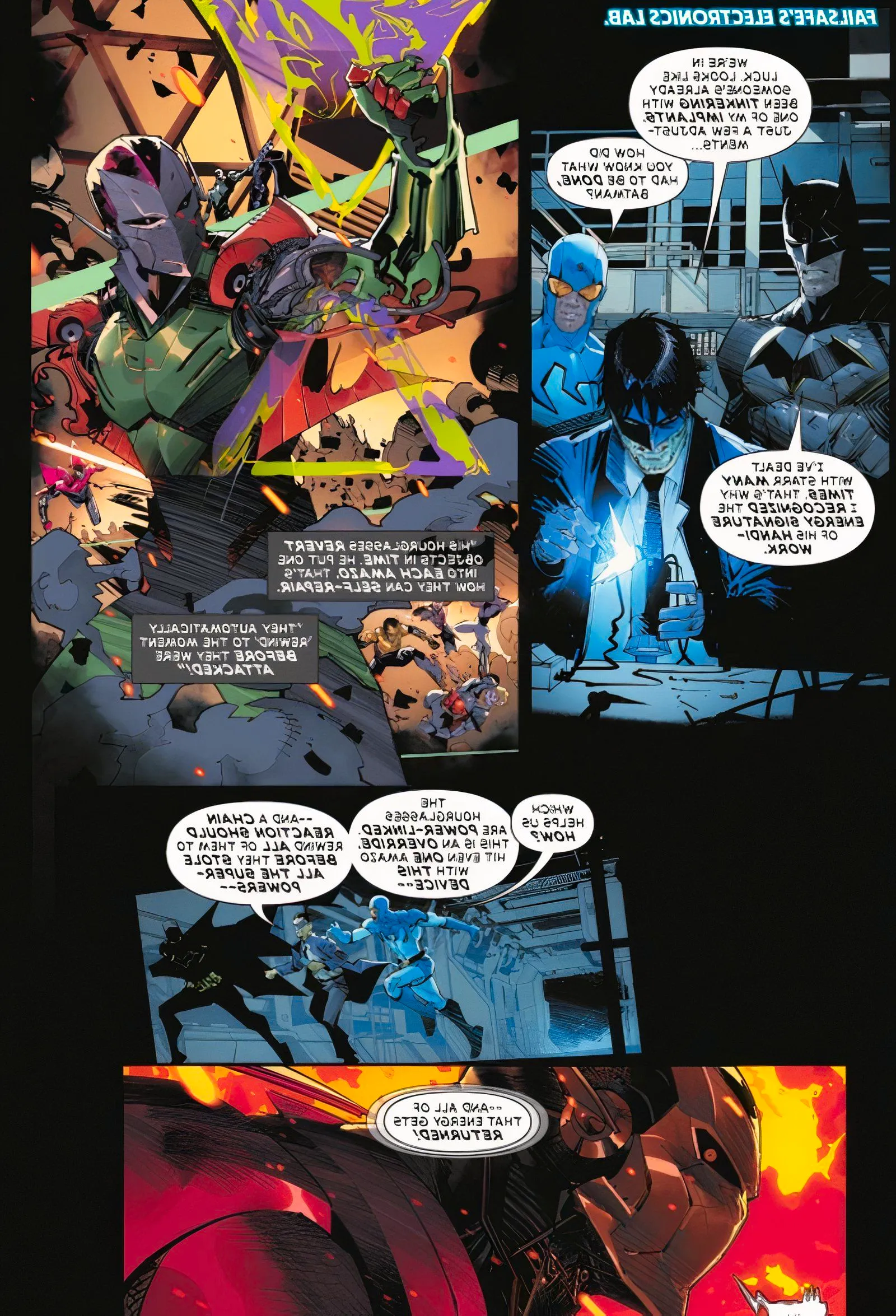 Absolute Power #4 Batman plan Amazos Image