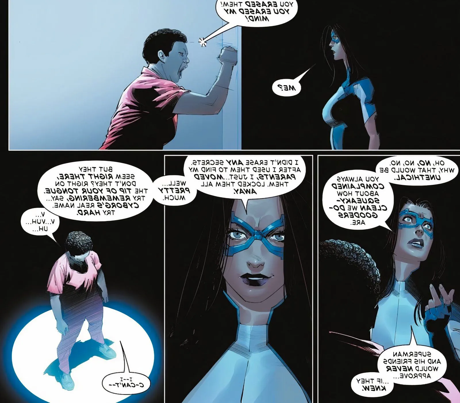 Absolute Power #4 Dreamer Erasing Amanda Waller's memories Image