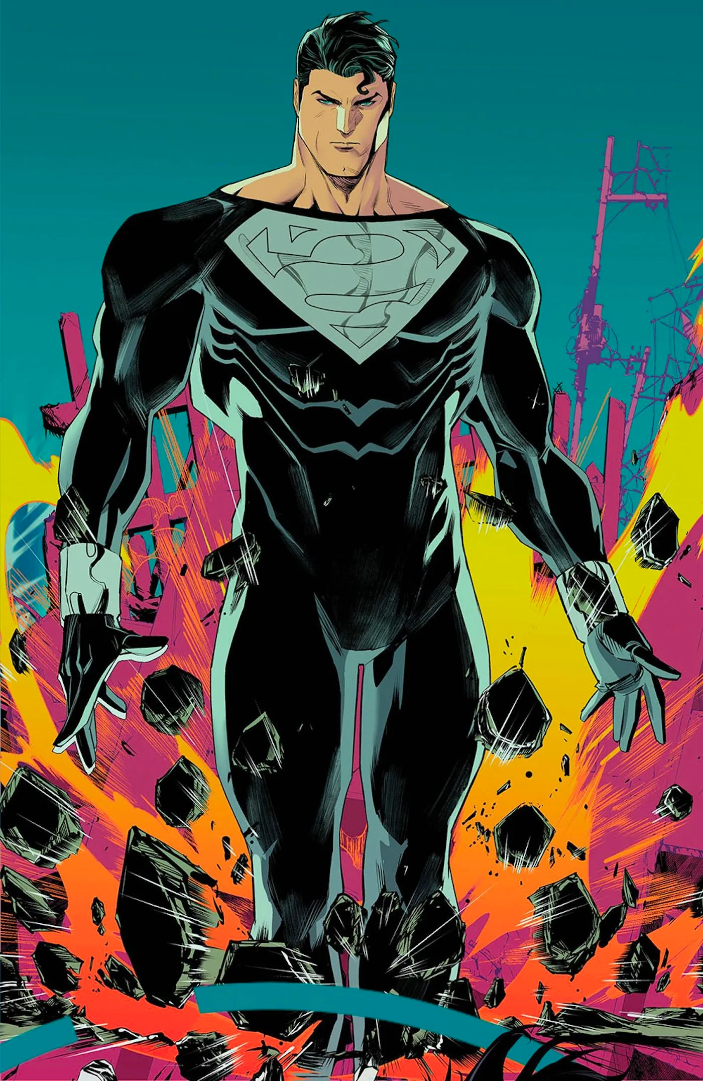 Absolute Power Ground Zero 1 Timms Variant Cover NF: Superman in his black suit. Image