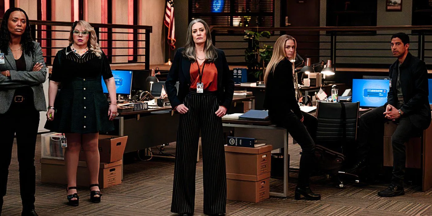 Adam Rodriguez as Luke Alvez, A.J. Cook as Jennifer ‘JJ’ Jareau, Paget Brewster as Emily Prentiss, Kirsten Vangsness as Penelope Garcia and Aisha Tyler as Dr. Tara Lewis in Criminal Minds: Evolution Image