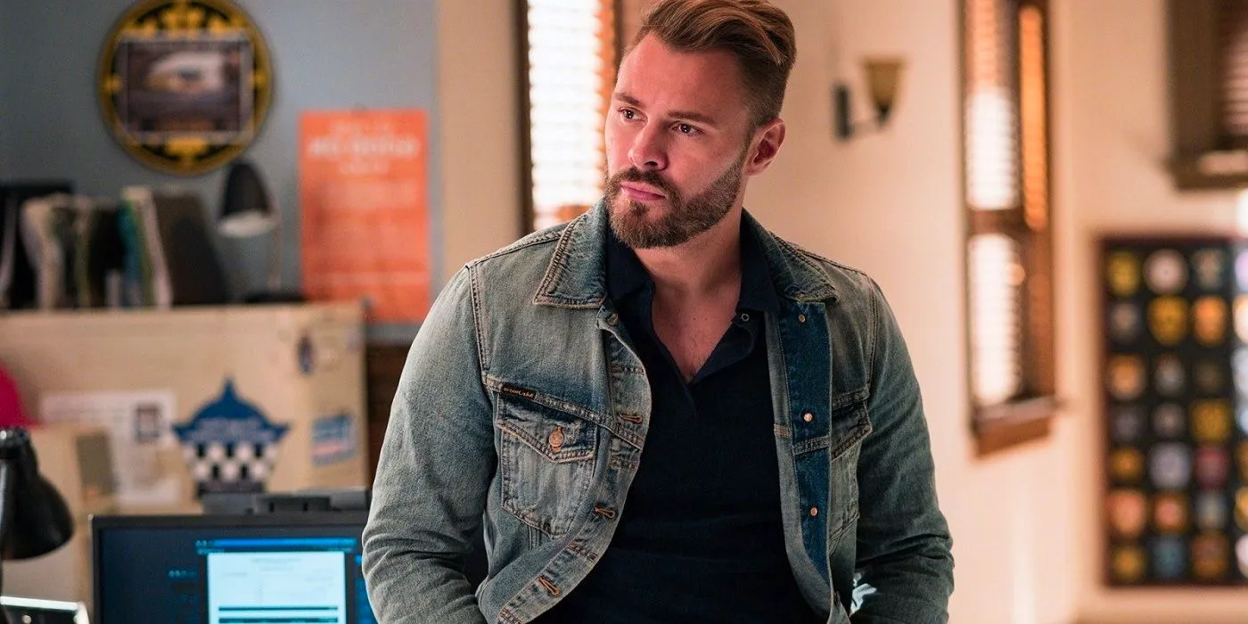 Adam Ruzek (Patrick John Flueger) looking concerned In Chicago PD Office Image