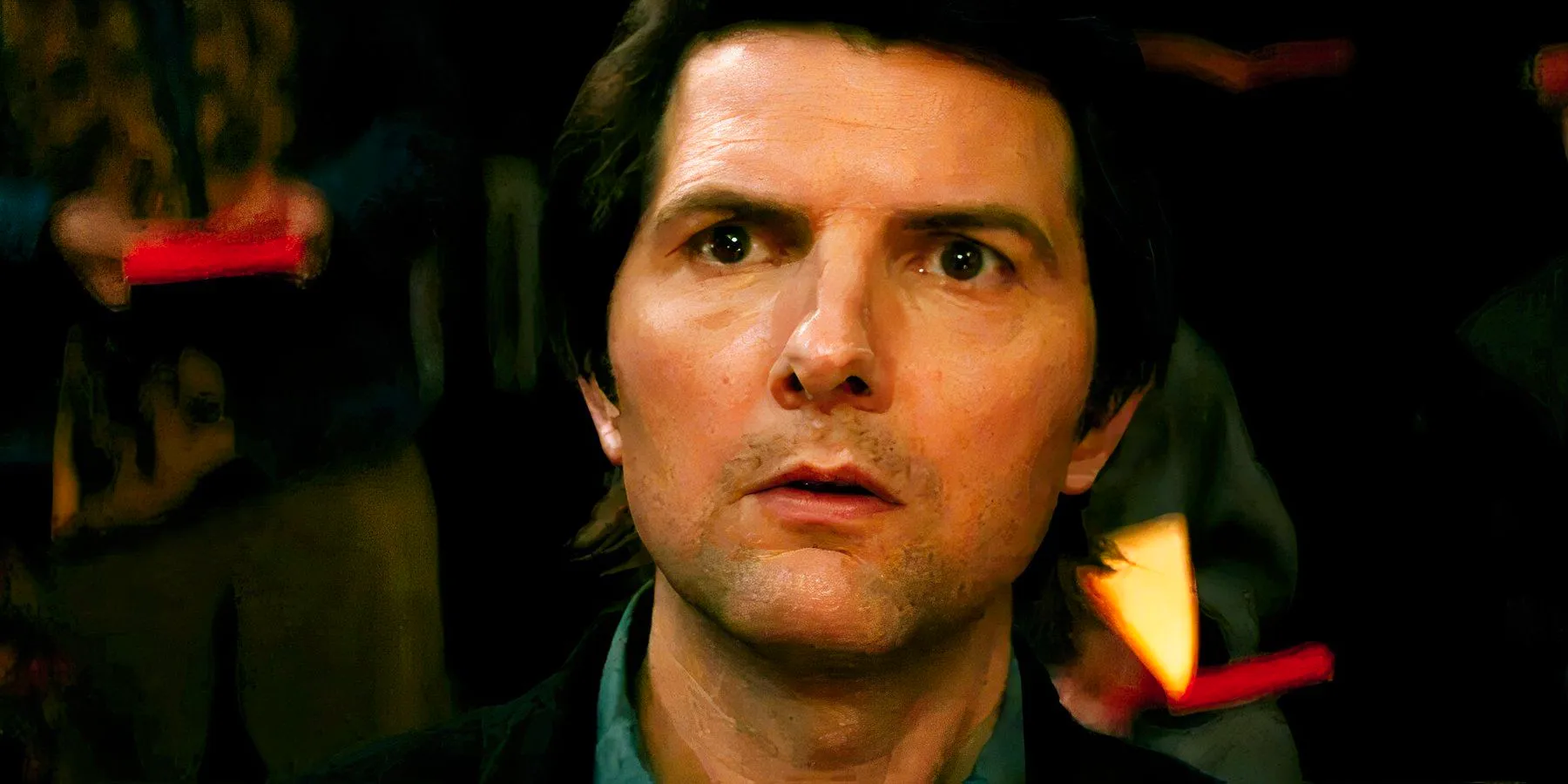 Adam Scott looking shocked as Mark S in Severance Image