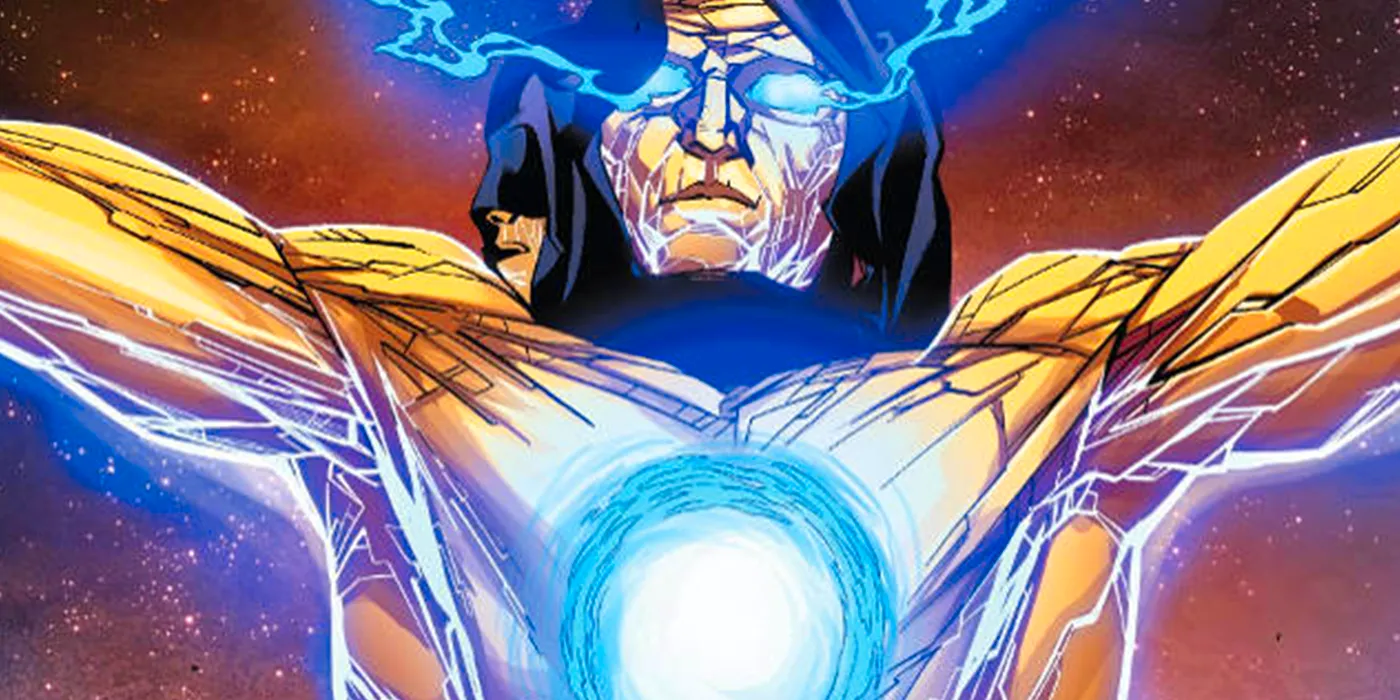 adam warlock with the living tribunal in marvel comics Image