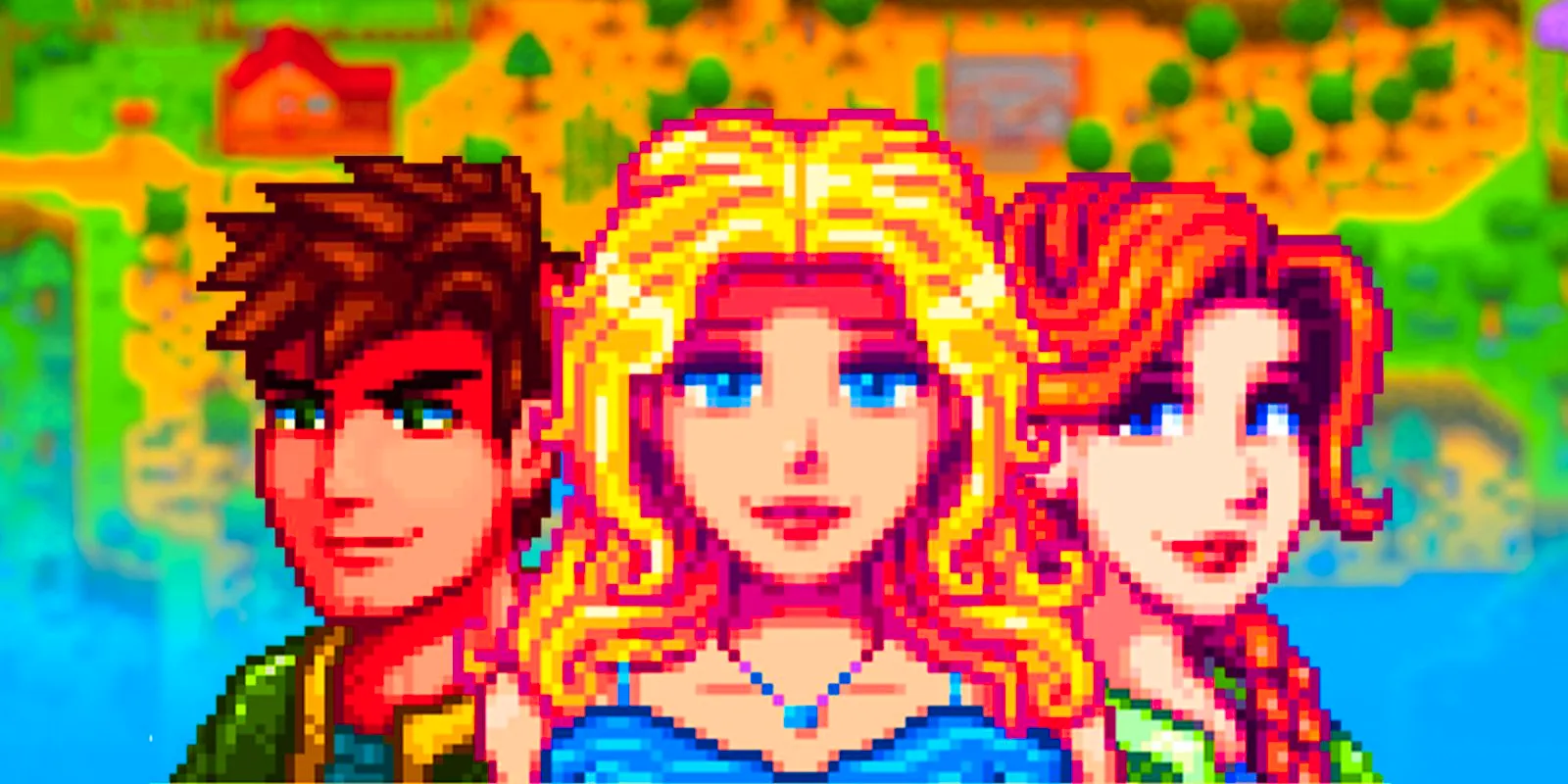 Alex, Leah, and Haley from Stardew Valley Image