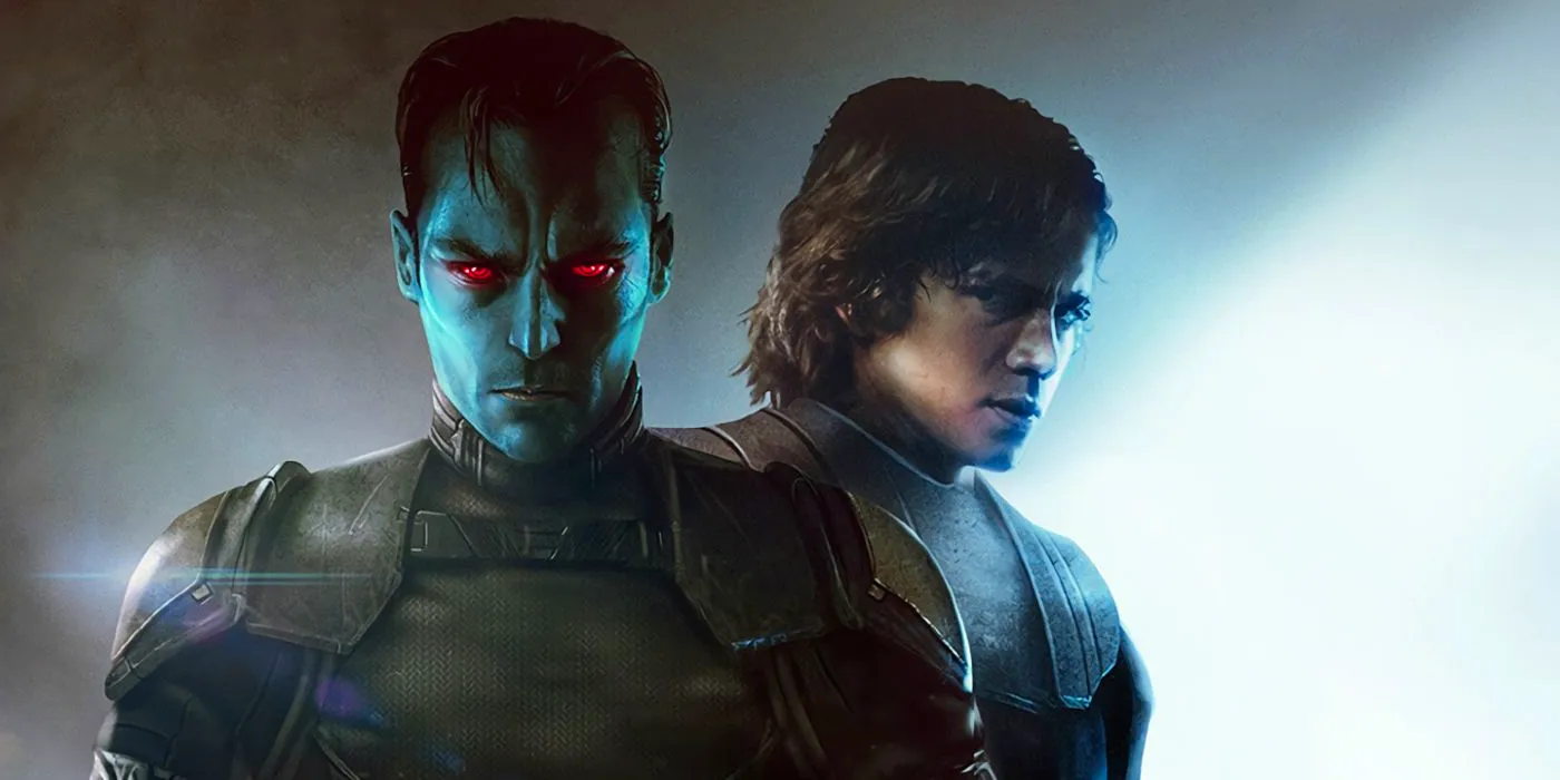 Alternate cover art of Thrawn Alliances with Anakin Skwalker and Thrawn. Image