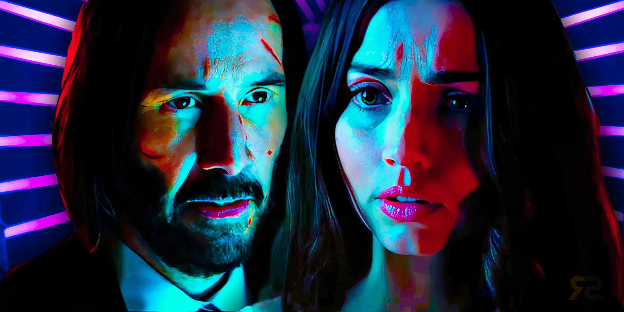 Ana De Armas' Eve Maccaro from Ballerina and Keanu Reeves from John Wick 3 Image