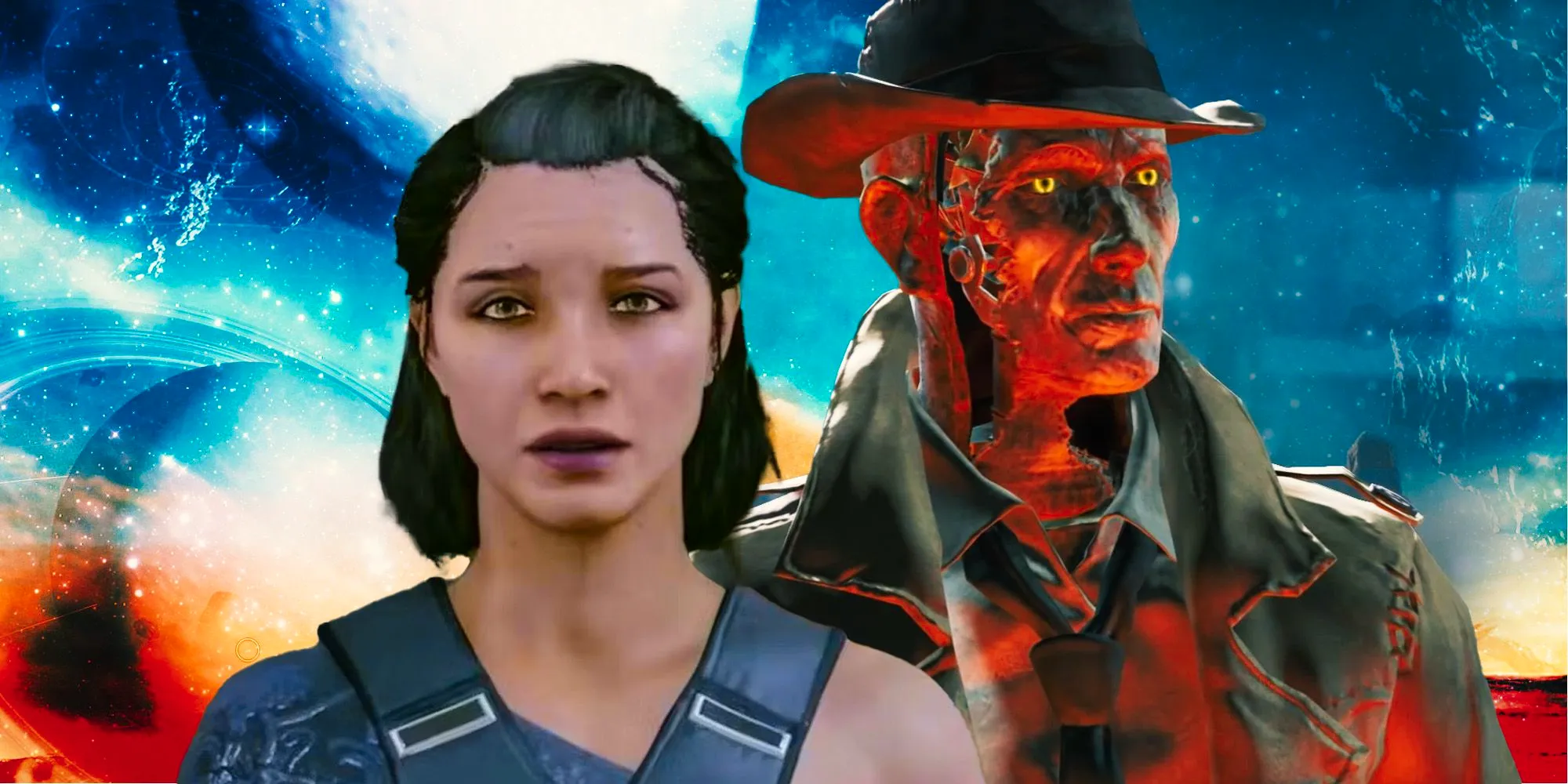 Andreja from Starfield and Nick Valentine from Fallout 4 Image