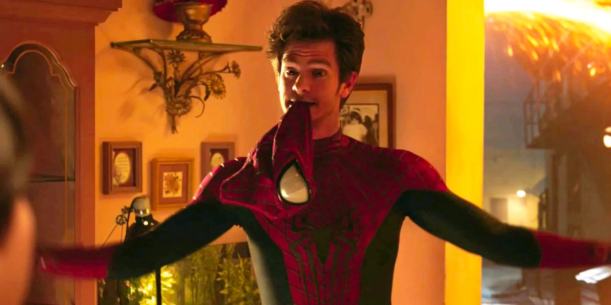 Andrew Garfield in front of a portal in Spider-Man No Way Home Image