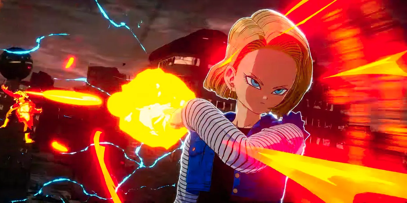 Android 18 preparing an attack in Dragon Ball Sparking Zero Image