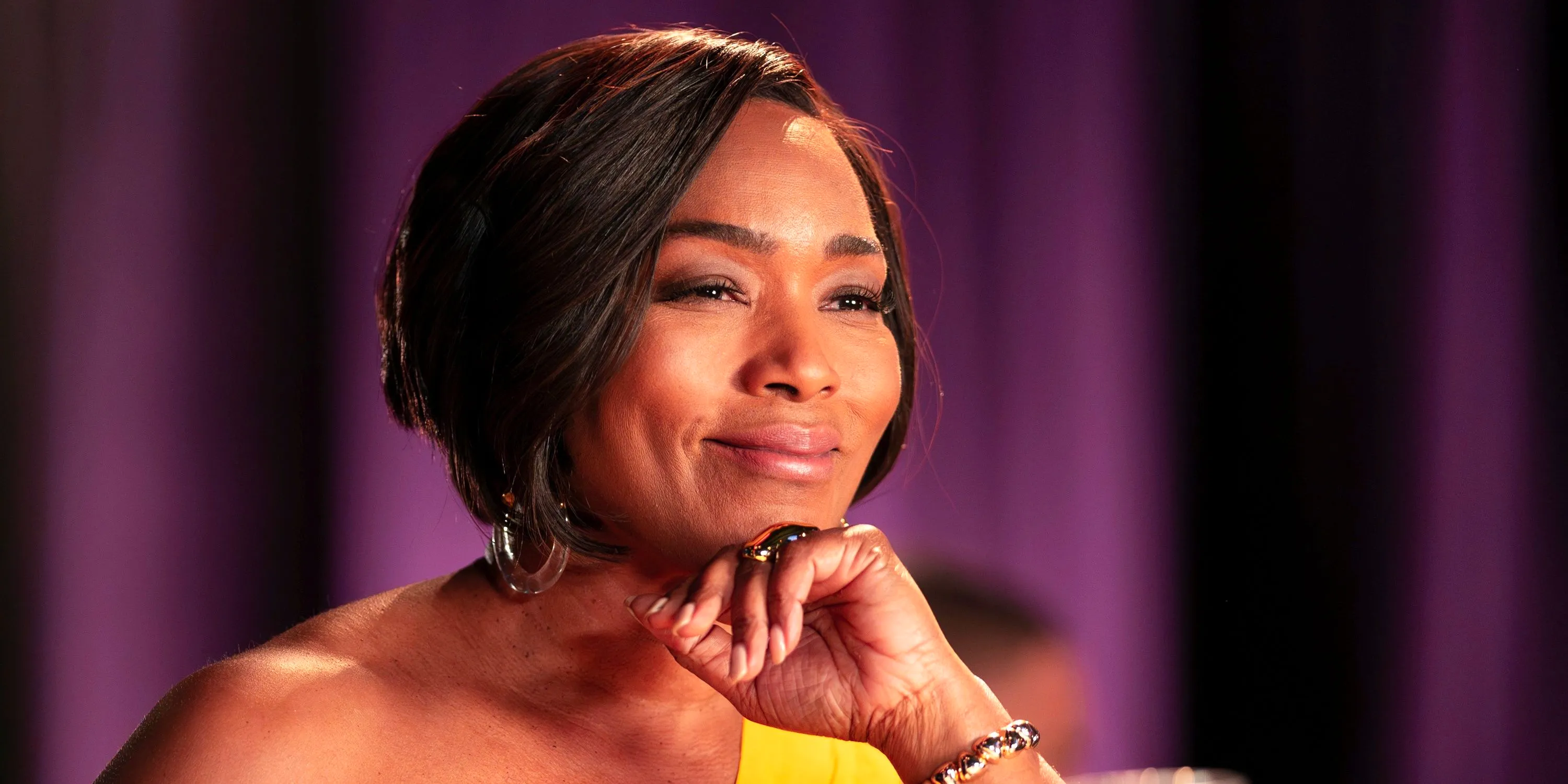 Angela Bassett as Athena Grant-Nash smiling in 9-1-1 season 7 smiling Image