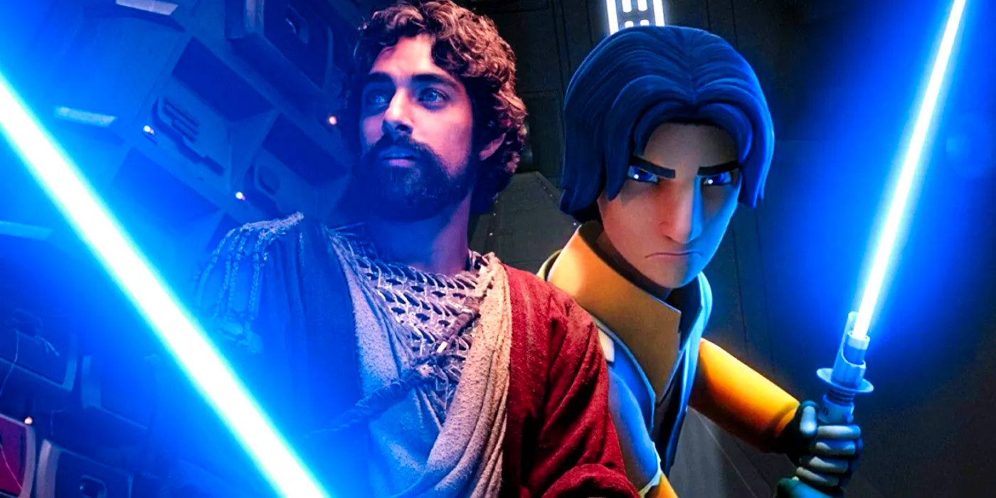 Animated Ezra Bridger in Star Wars Rebels and live-action Ezra Bridger in Ahsoka. Image