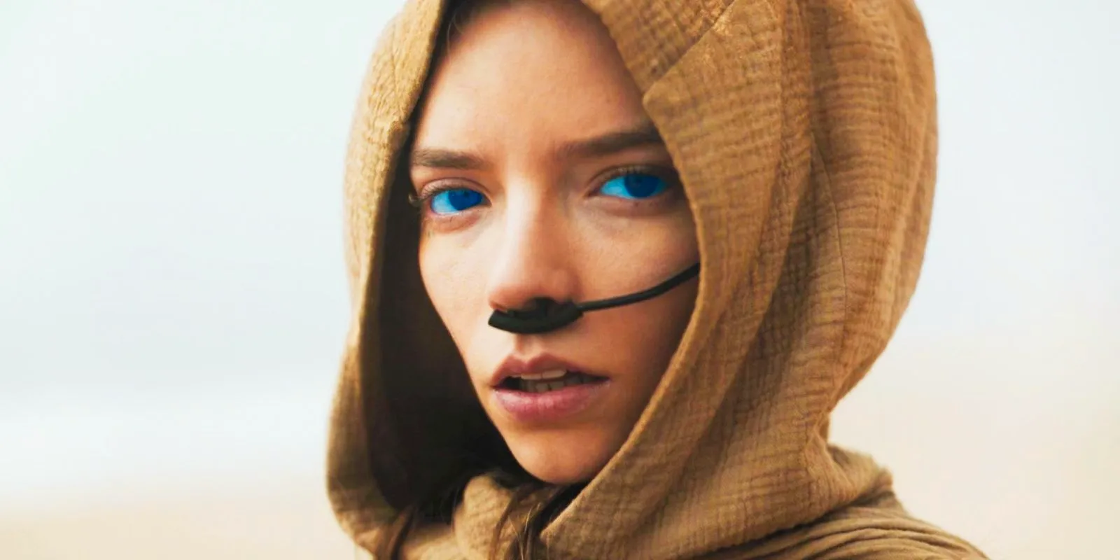 Anya Taylor-Joy as Paul's yet unborn sister Alia Atreides in Dune 2 during her brief cameo in her brother's prophecy Image