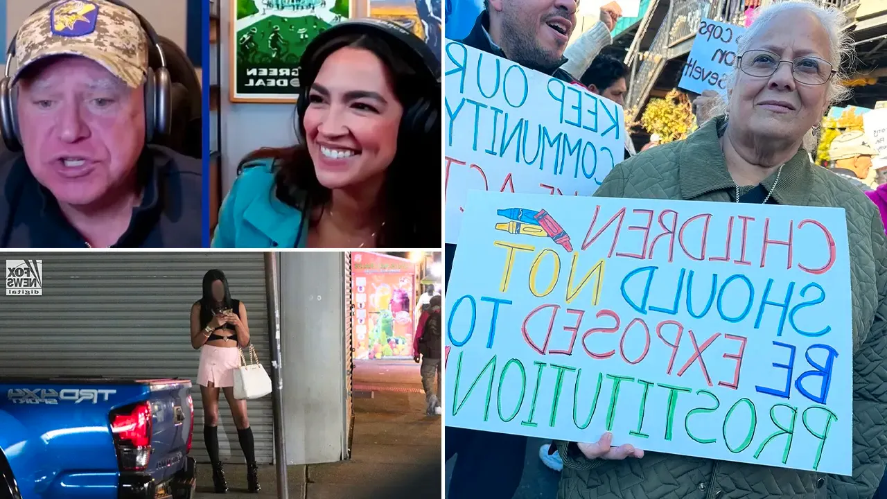 AOC played video game with Walz as constituents protested against prostitution in her 'Third World' district Image