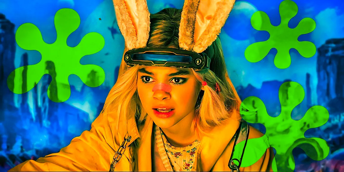 Ariana Greenblatt as Tiny Tina looking surprised next to Rotten Tomatoes logos in the Borderlands movie Image