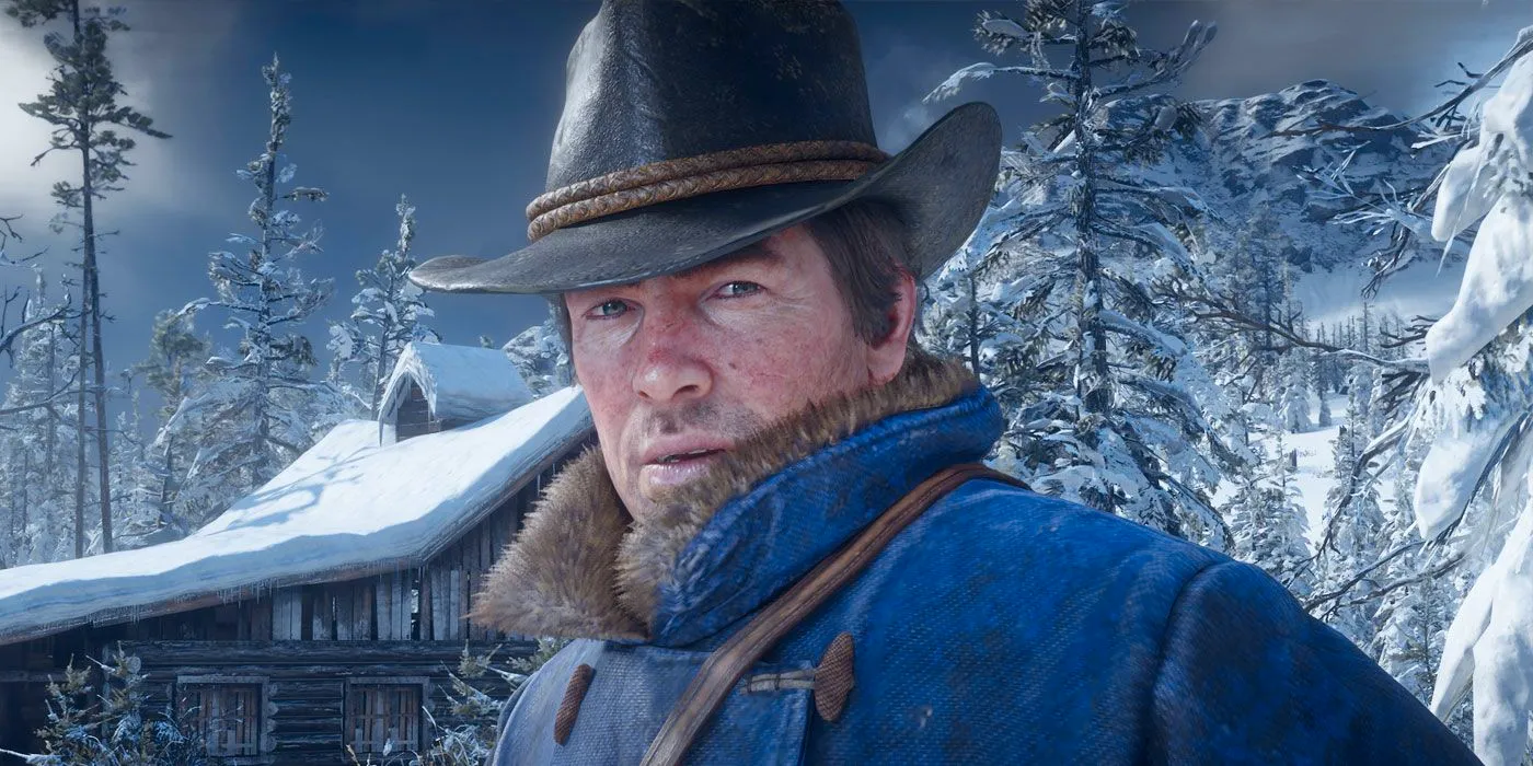 Arthur Morgan shaved in cowboy hat Image