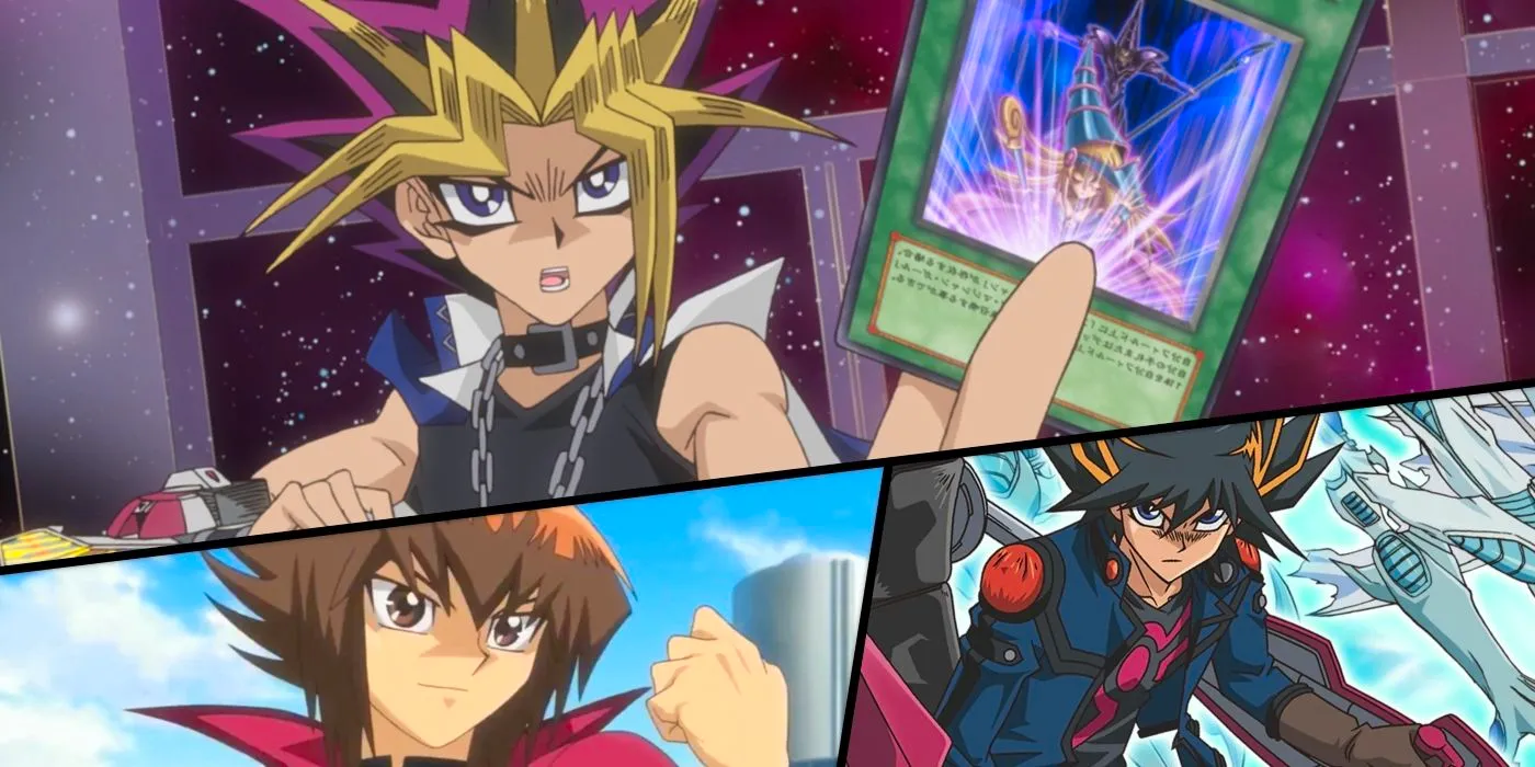 Atem, Yusei, and Jaden, all prepared to have a duel Image