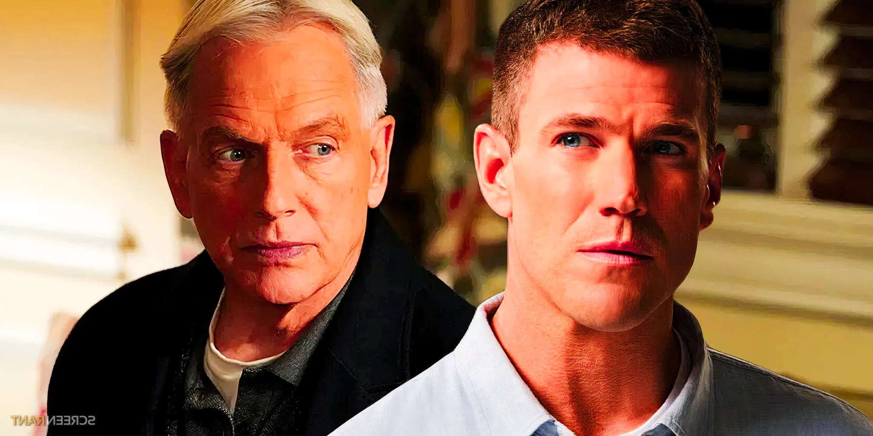 Austin Stowell as Gibbs in NCIS Origins and Mark Harmon as Gibbs in NCIS Image