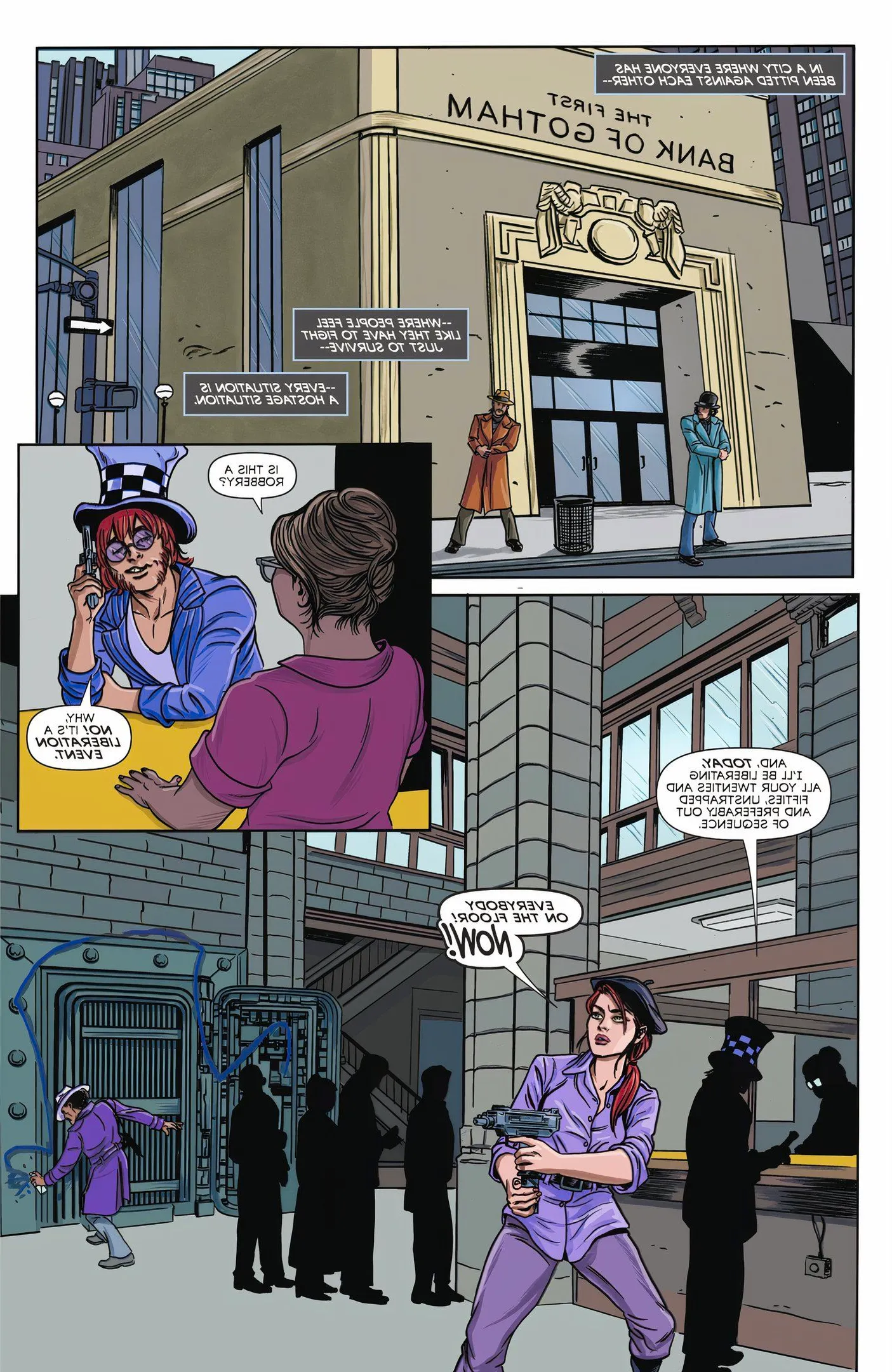 Barbara Gordon Helps Mad Hatter Rob A Bank Image